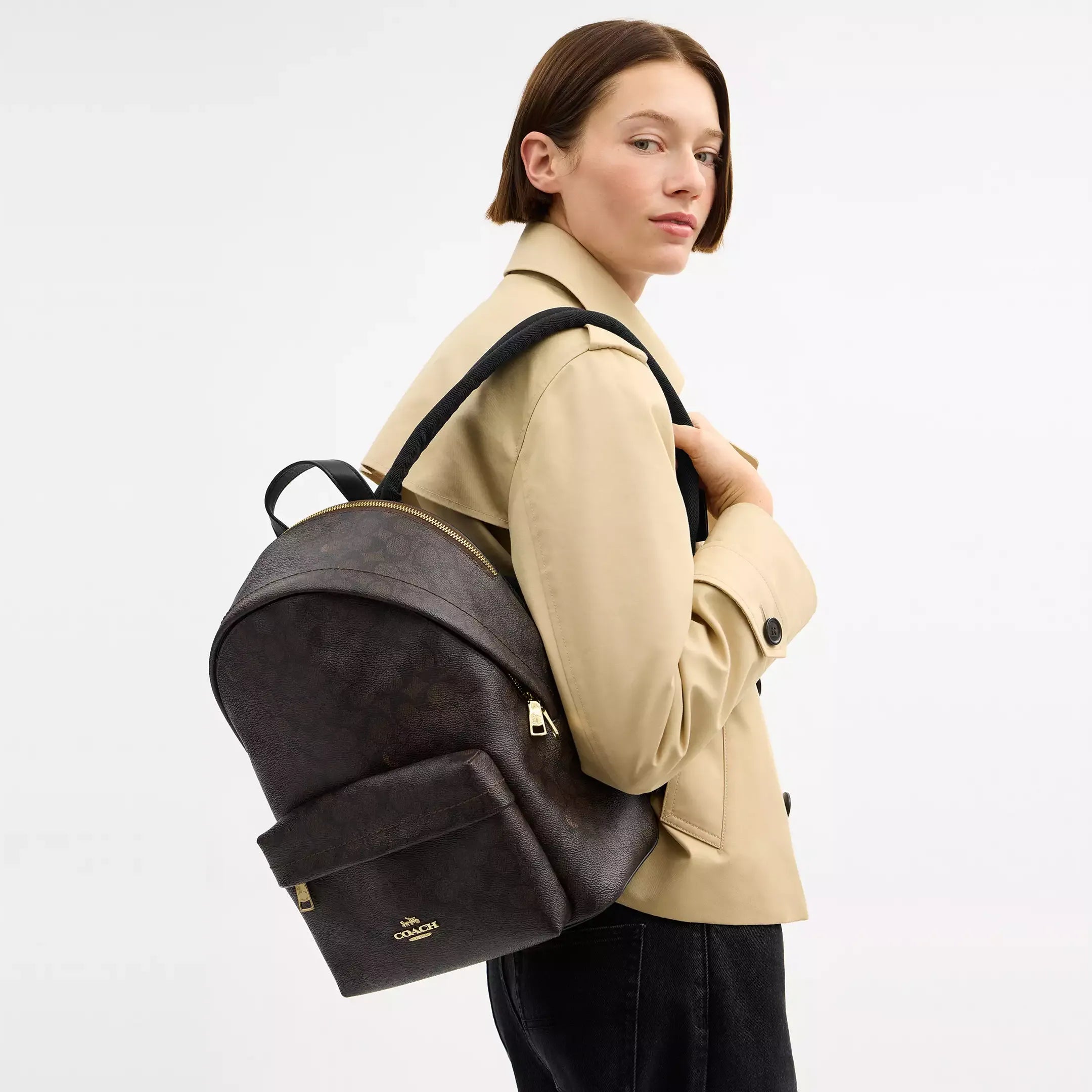 Coach Taylor Small Backpack In Signature Canvas