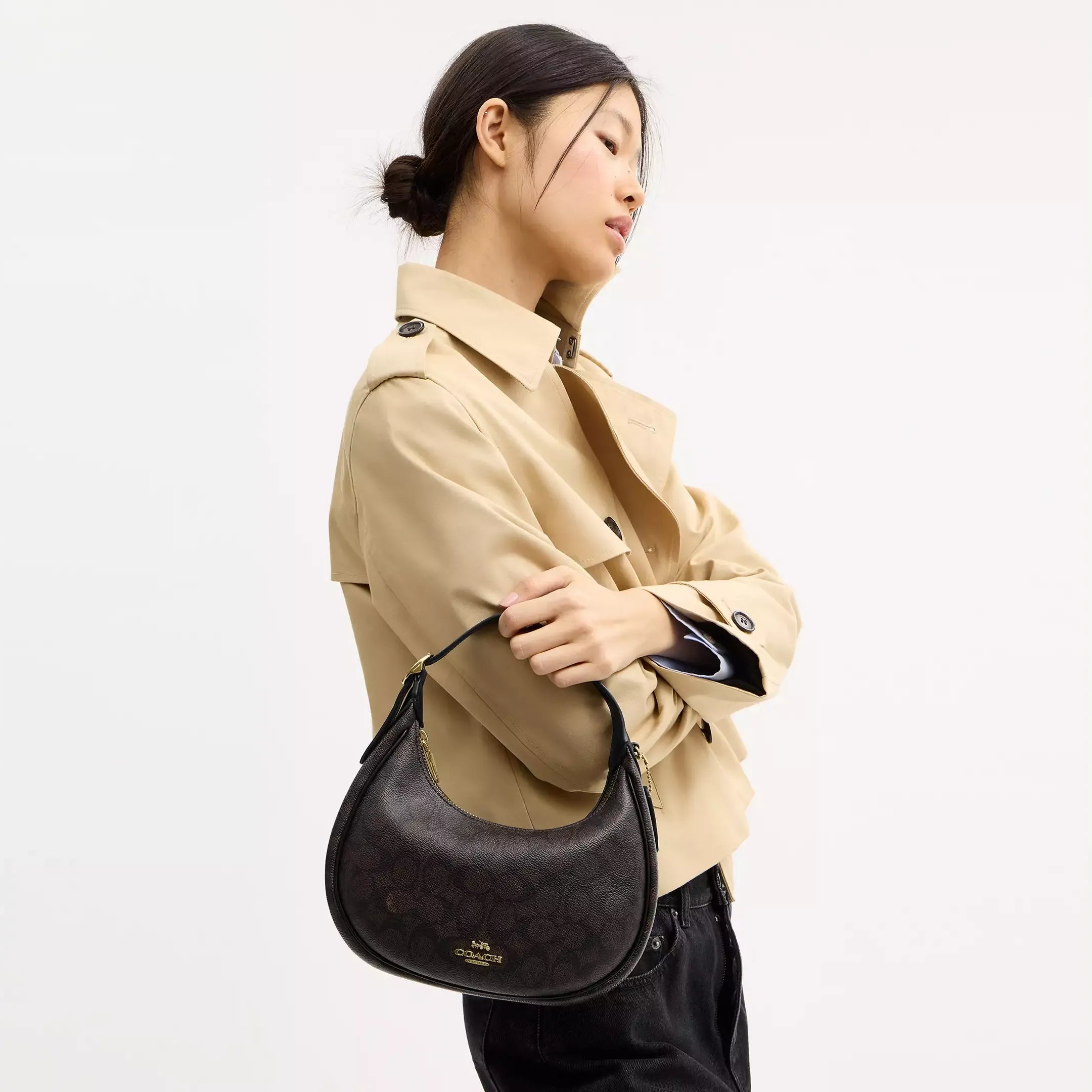Coach Emily Shoulder Bag In Signature Canvas