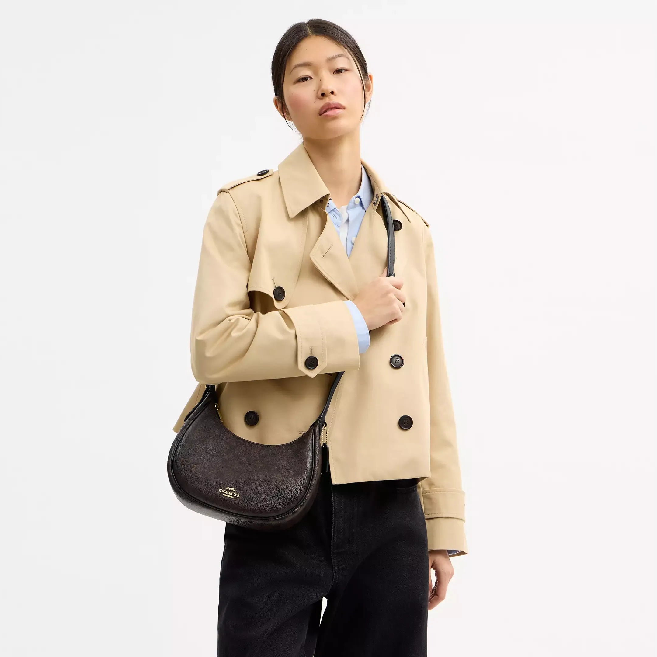 Coach Emily Shoulder Bag In Signature Canvas