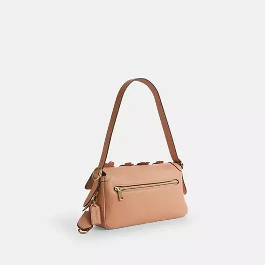 Coach Etta Small Flap Shoulder Bag With Floral Applique