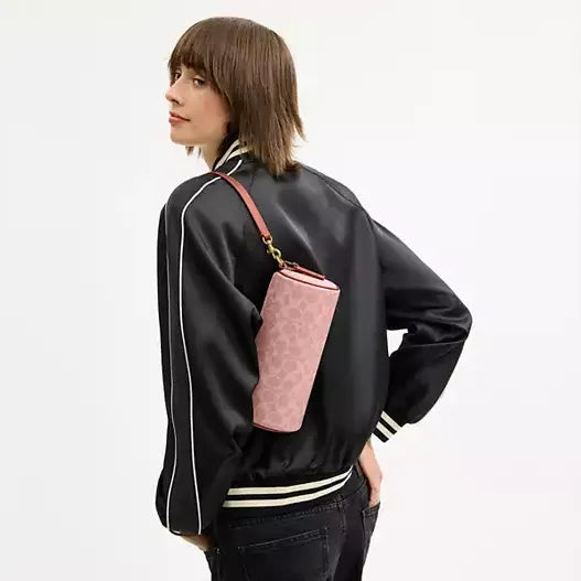 Coach Barrel Bag In Signature Canvas