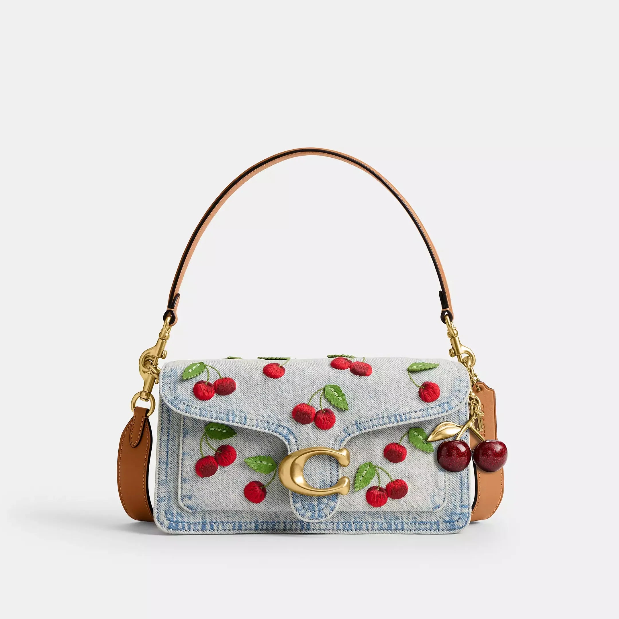 Coach Tabby Shoulder Bag 26 With Cherry Embroidery