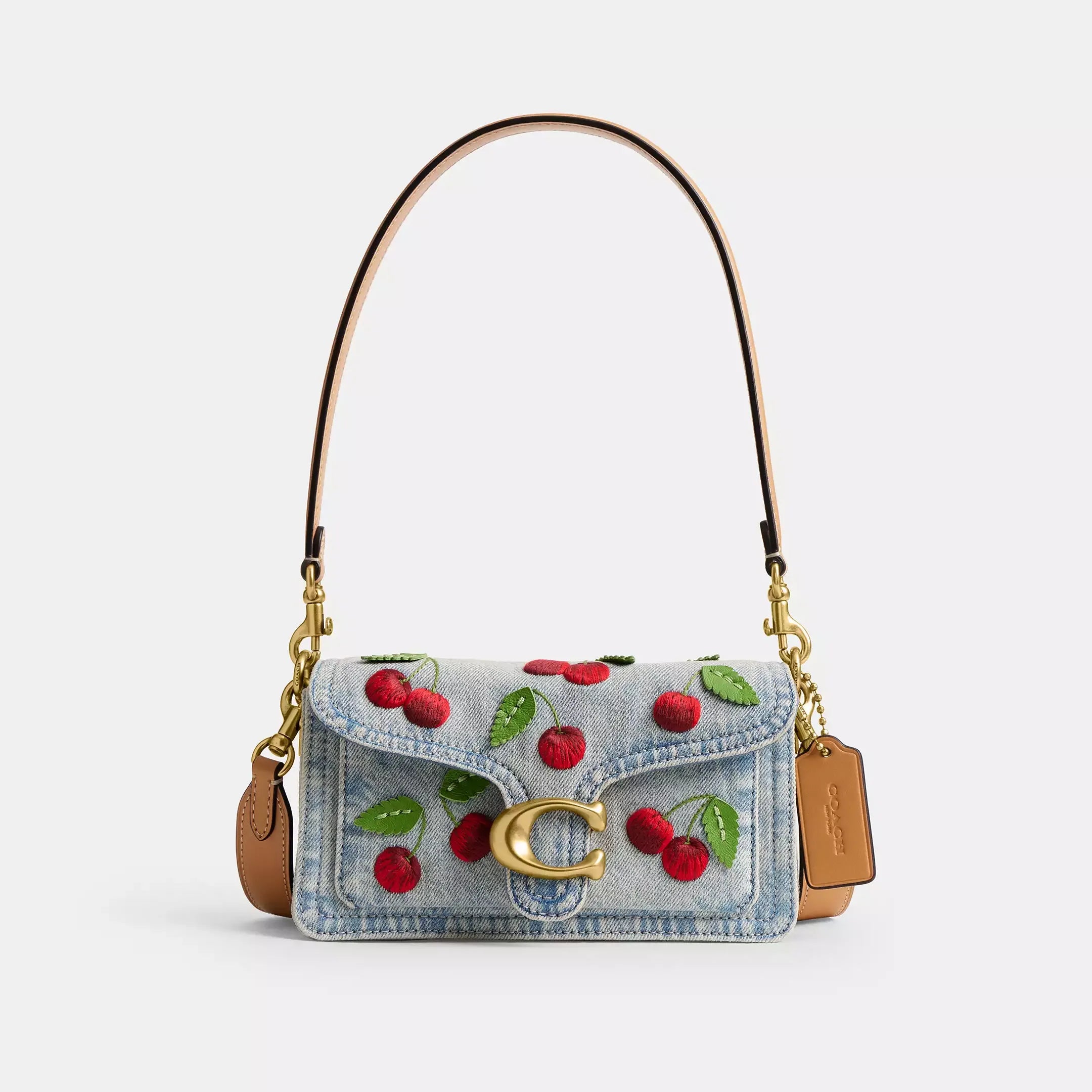 Coach Tabby Shoulder Bag 20 With Cherry Embroidery