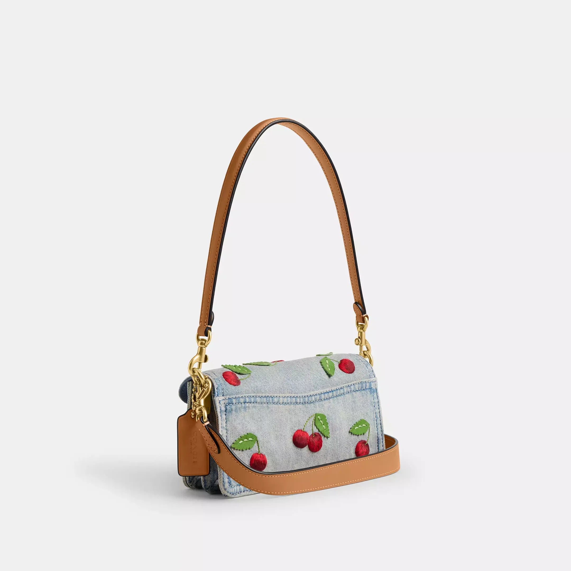 Coach Tabby Shoulder Bag 20 With Cherry Embroidery