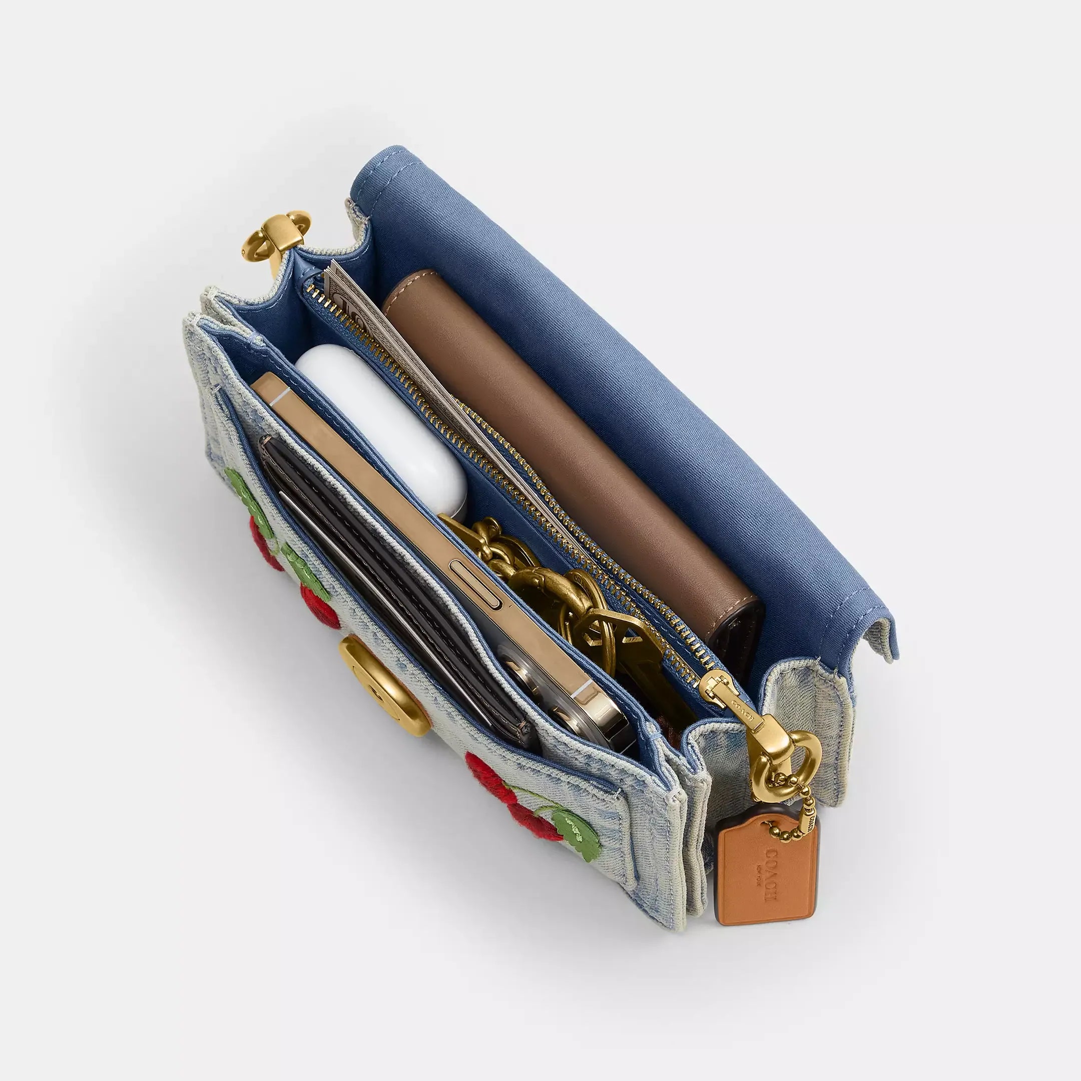 Coach Tabby Shoulder Bag 20 With Cherry Embroidery