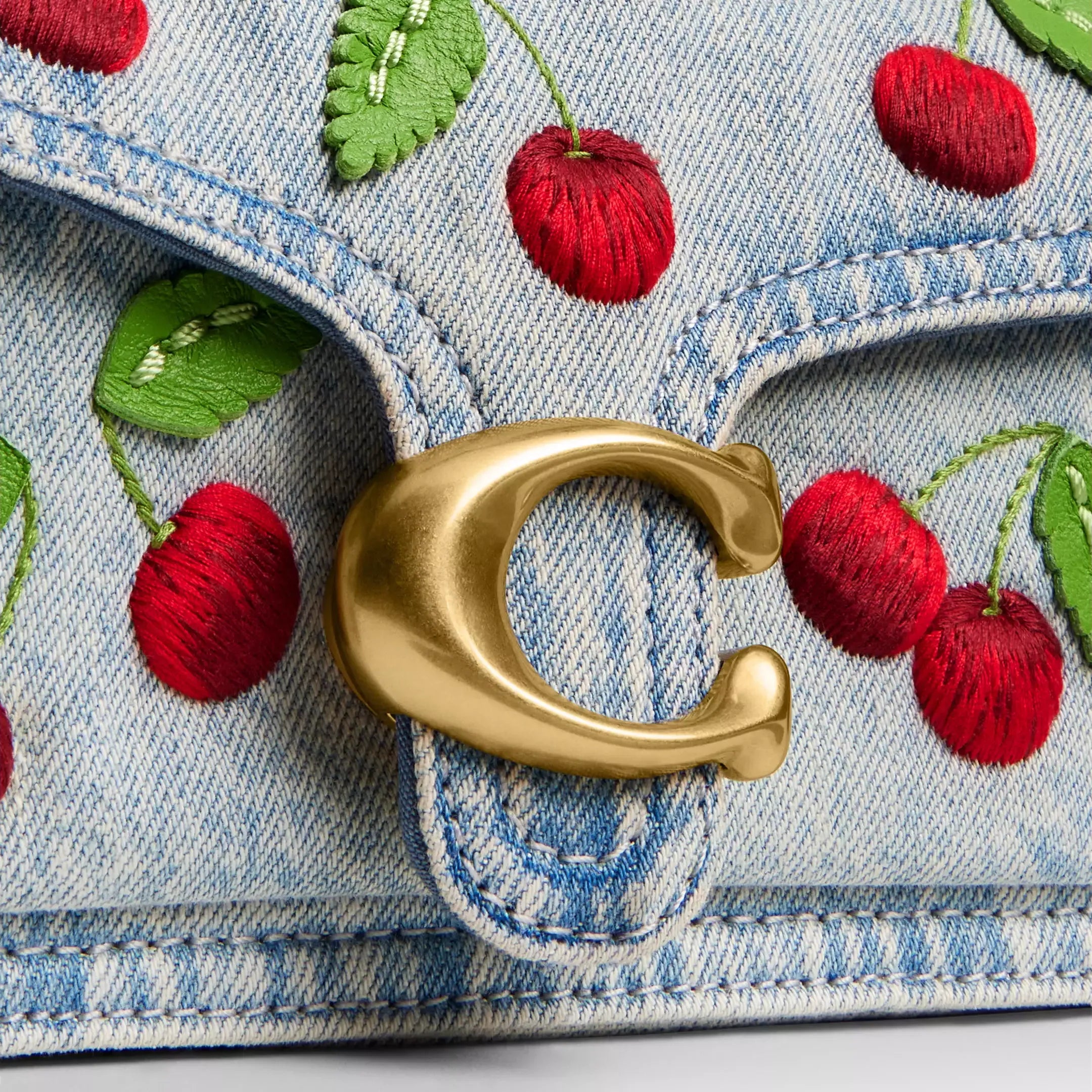 Coach Tabby Shoulder Bag 20 With Cherry Embroidery