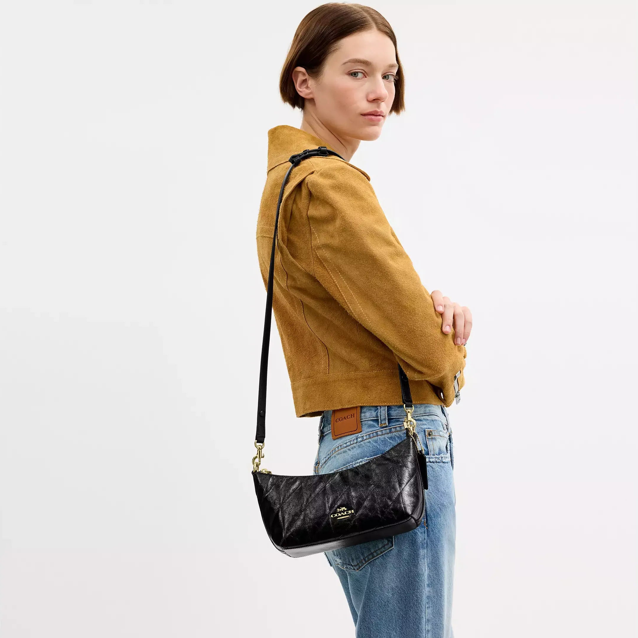 Coach Caitlin Shoulder Bag With Quilting