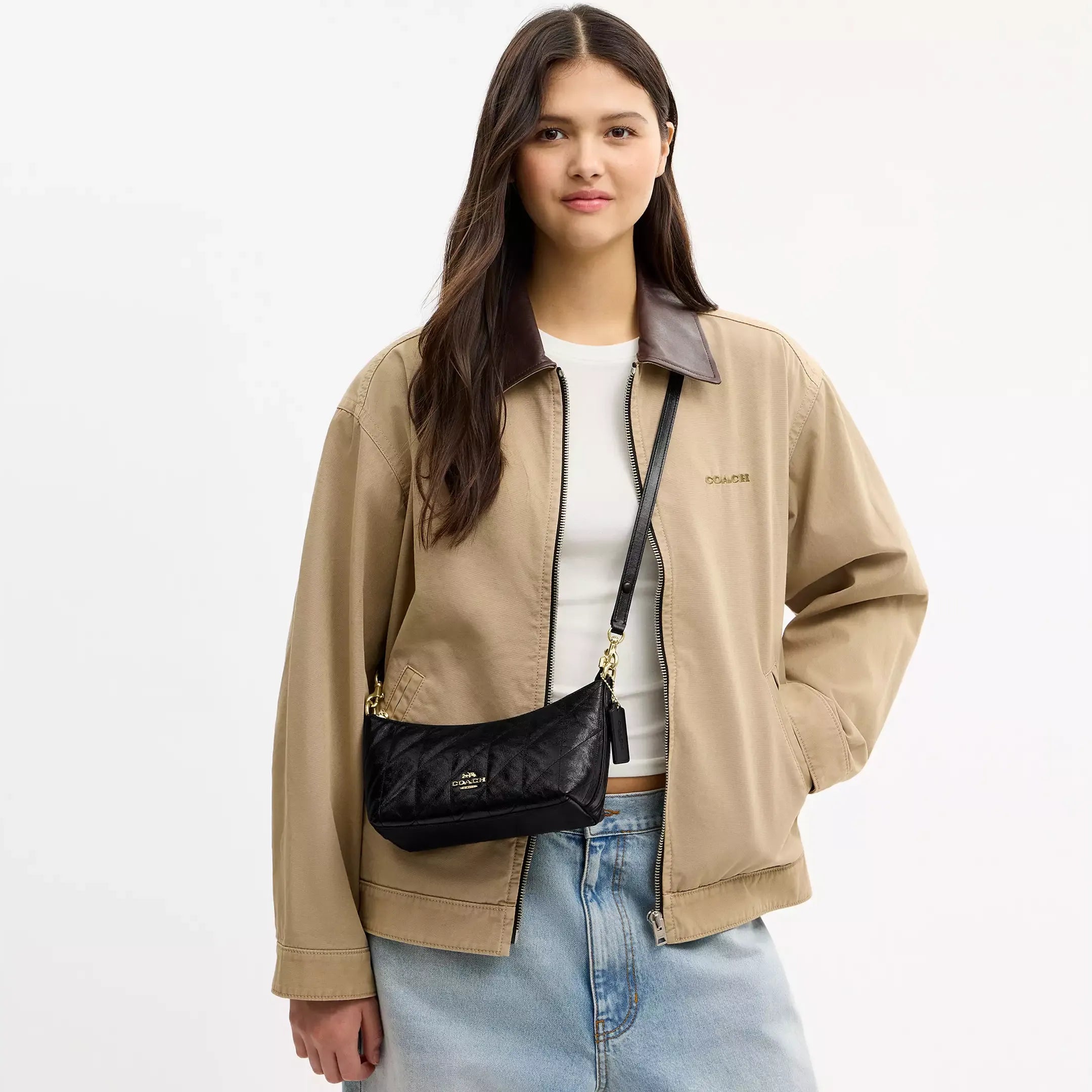 Coach Caitlin Shoulder Bag With Quilting