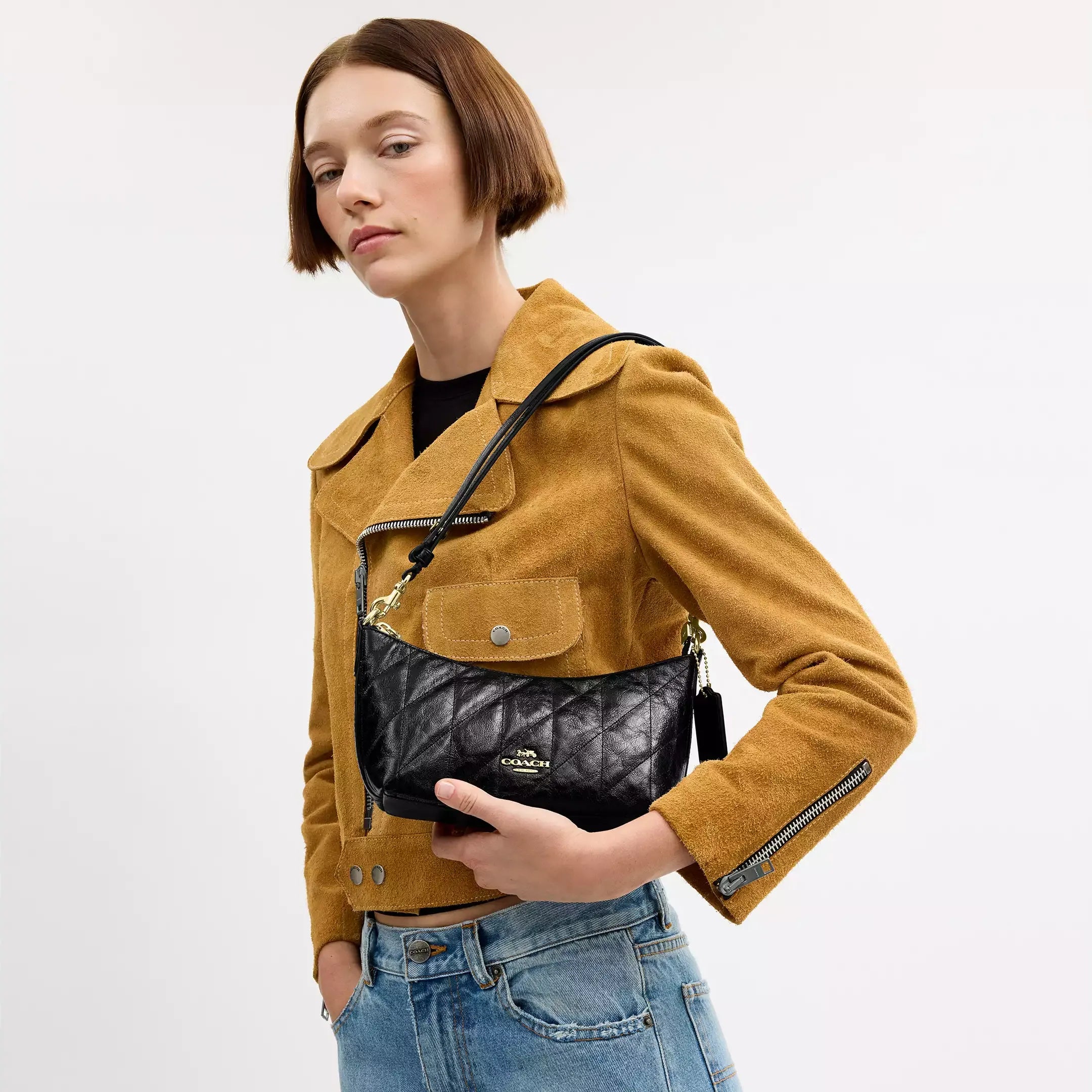 Coach Caitlin Shoulder Bag With Quilting