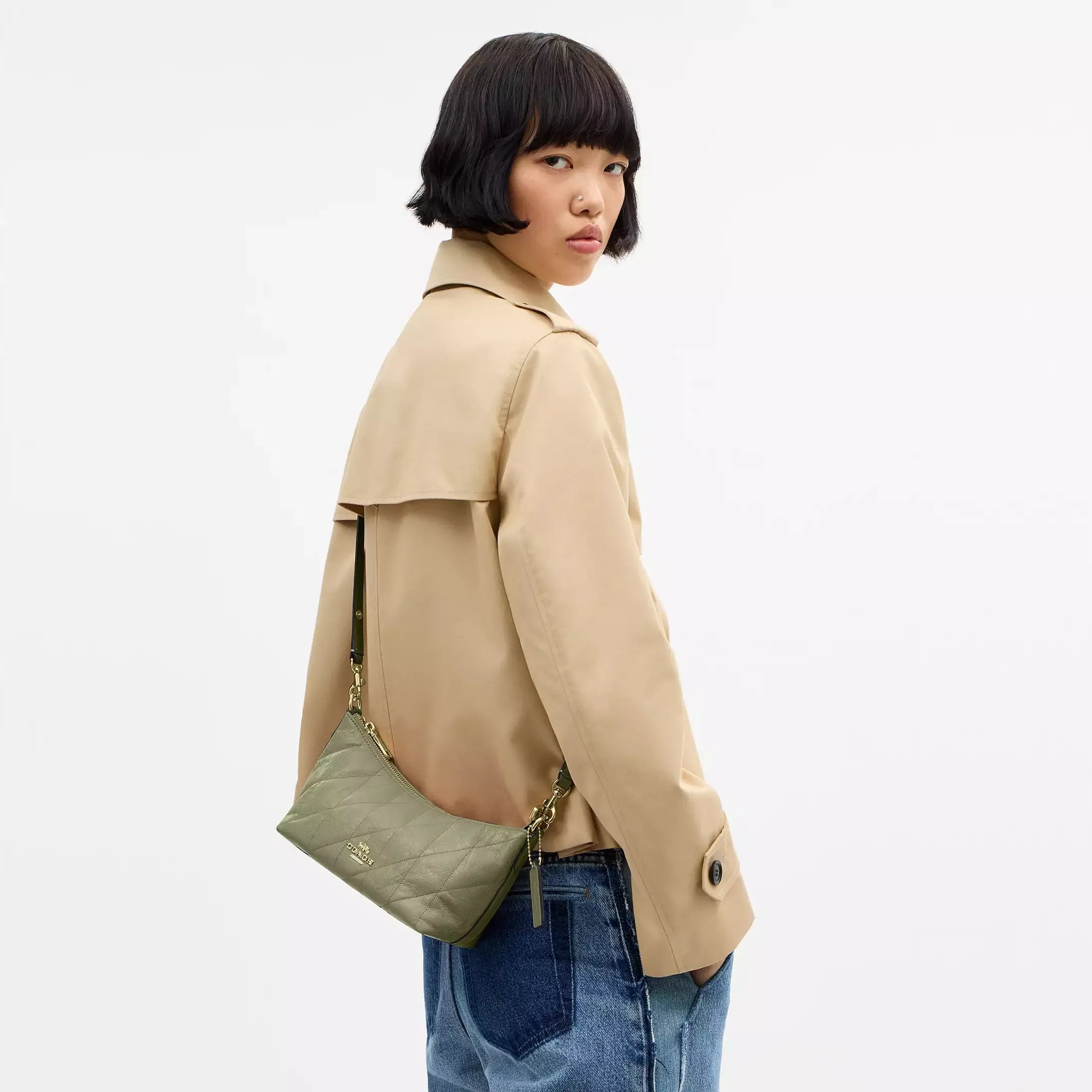 Coach Caitlin Shoulder Bag With Quilting