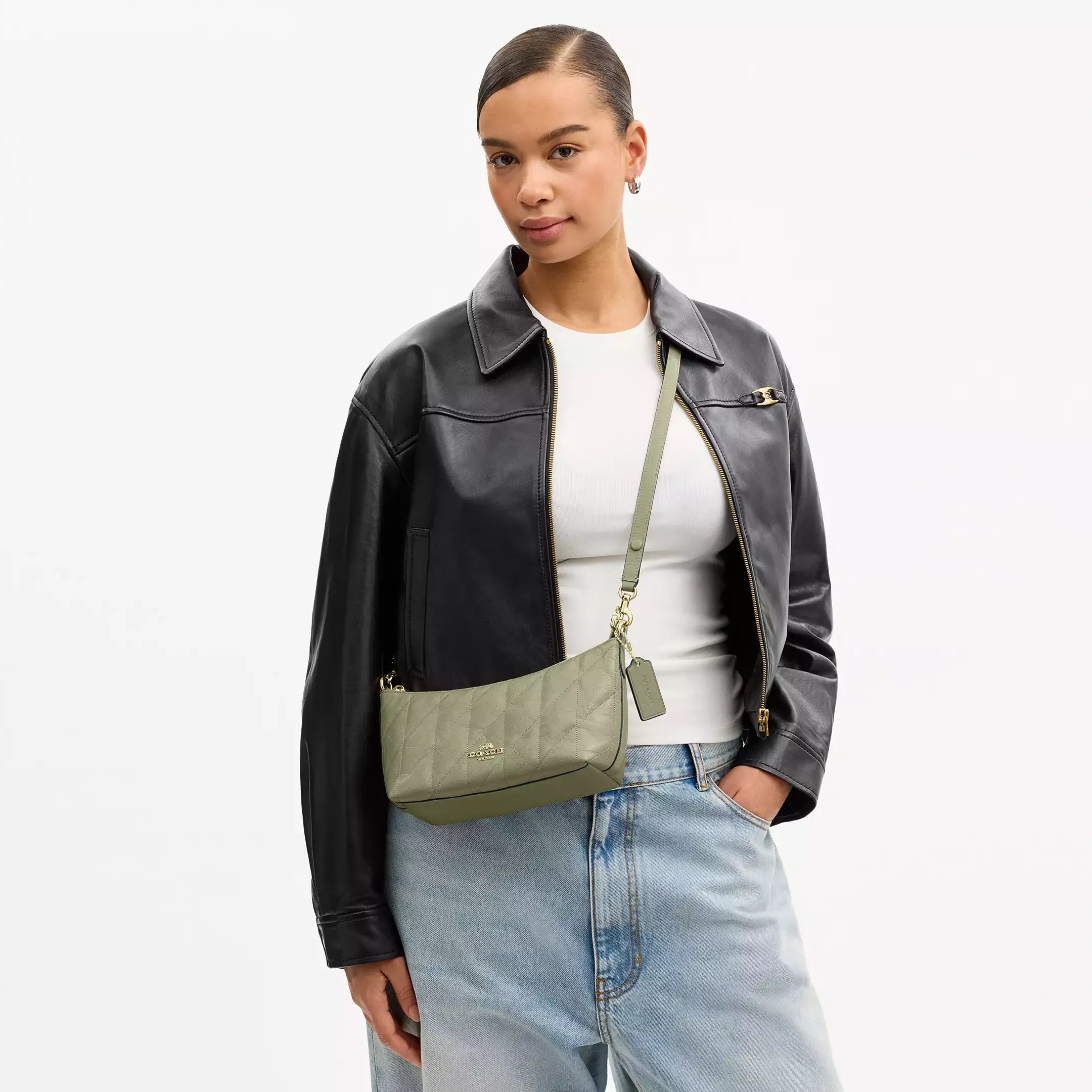 Coach Caitlin Shoulder Bag With Quilting