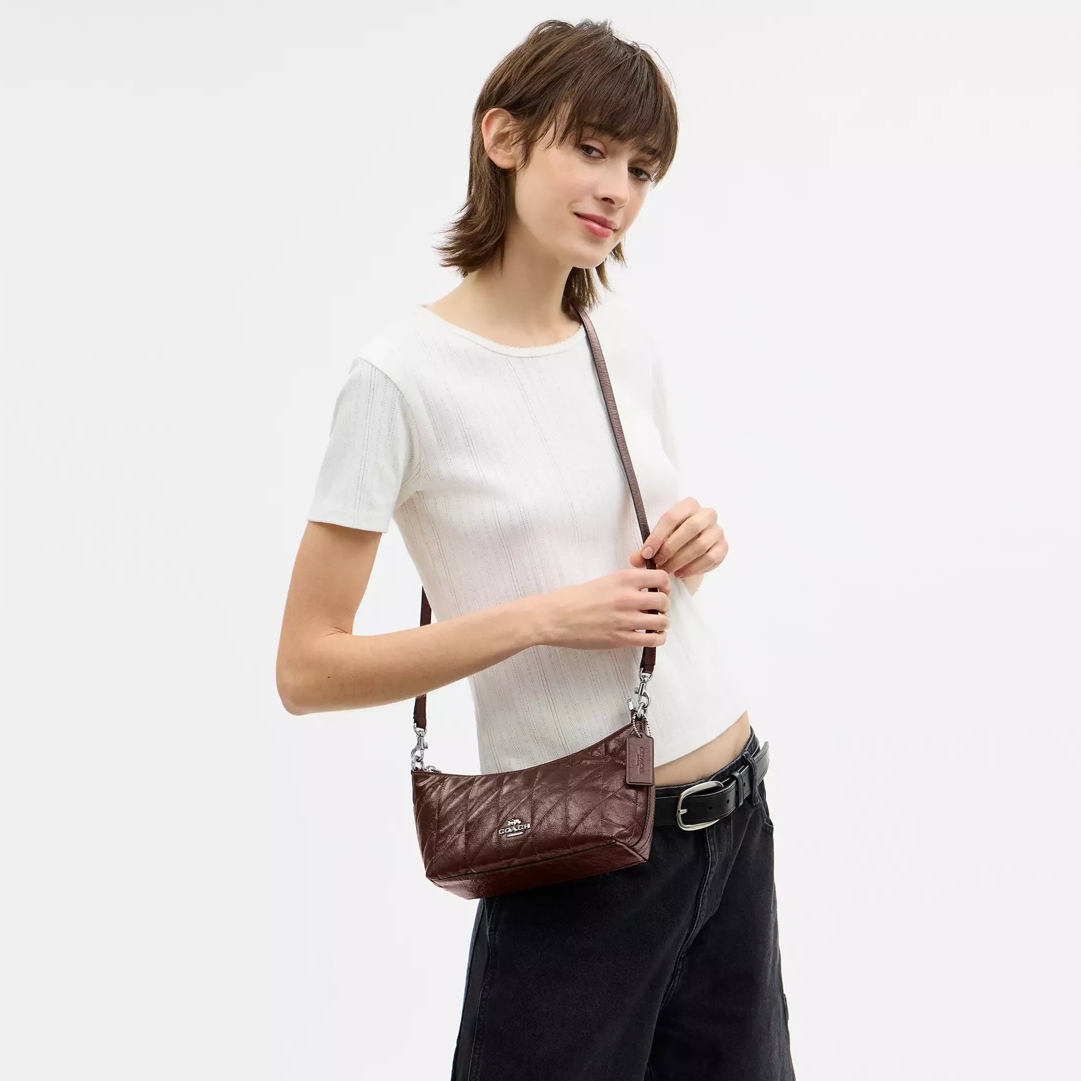 Coach Caitlin Shoulder Bag With Quilting