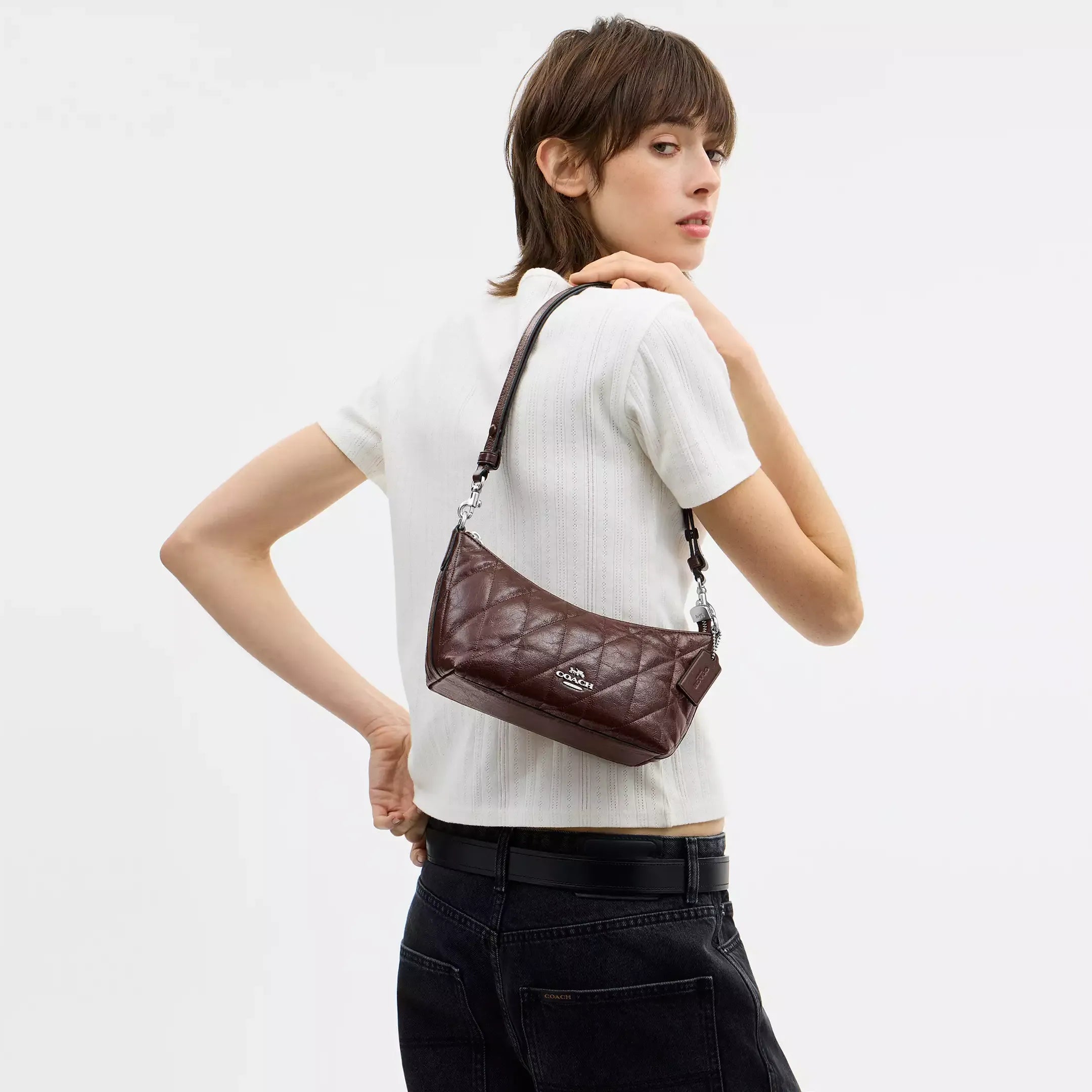 Coach Caitlin Shoulder Bag With Quilting