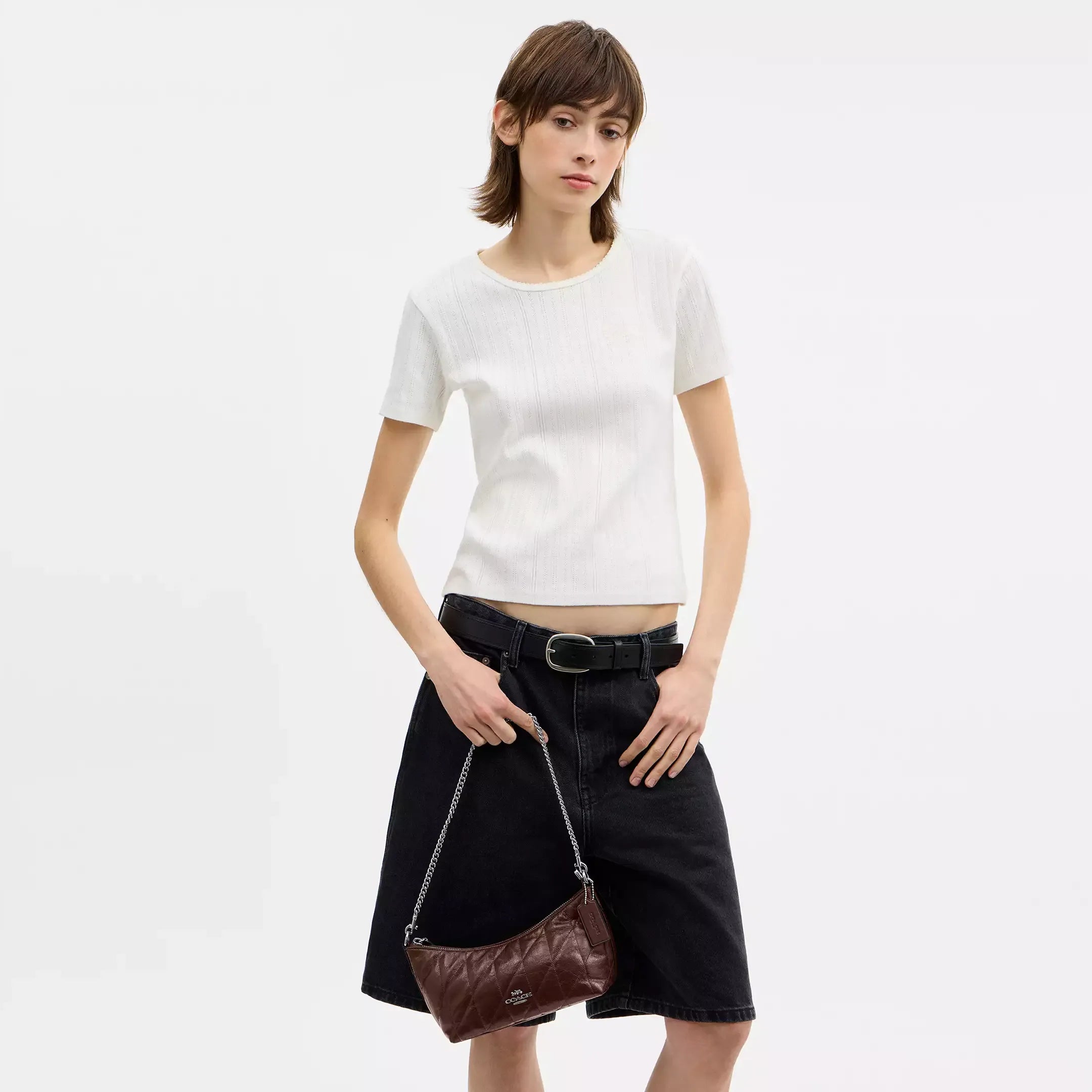 Coach Caitlin Shoulder Bag With Quilting
