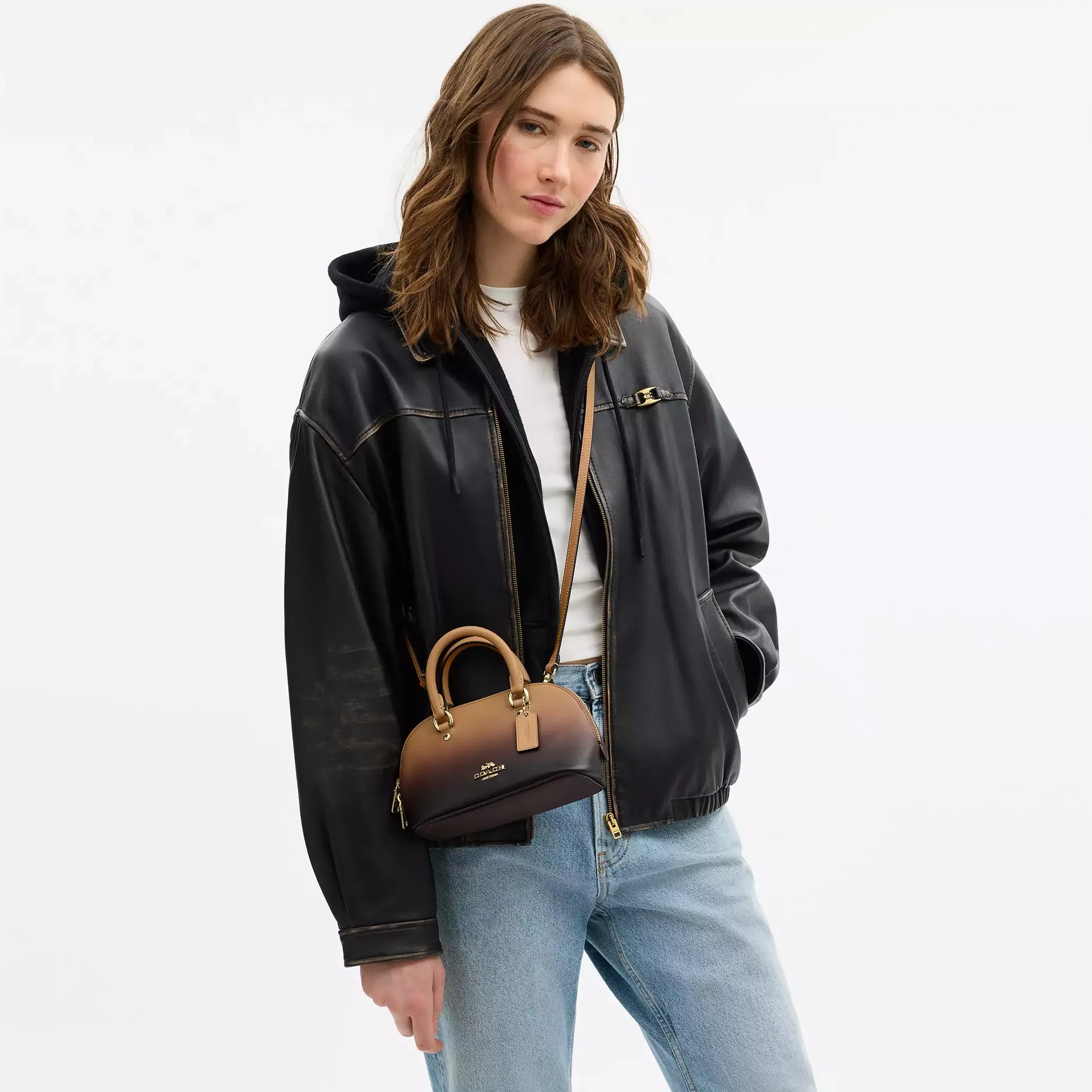 Coach Lara Mini Satchel Bag With Ombre