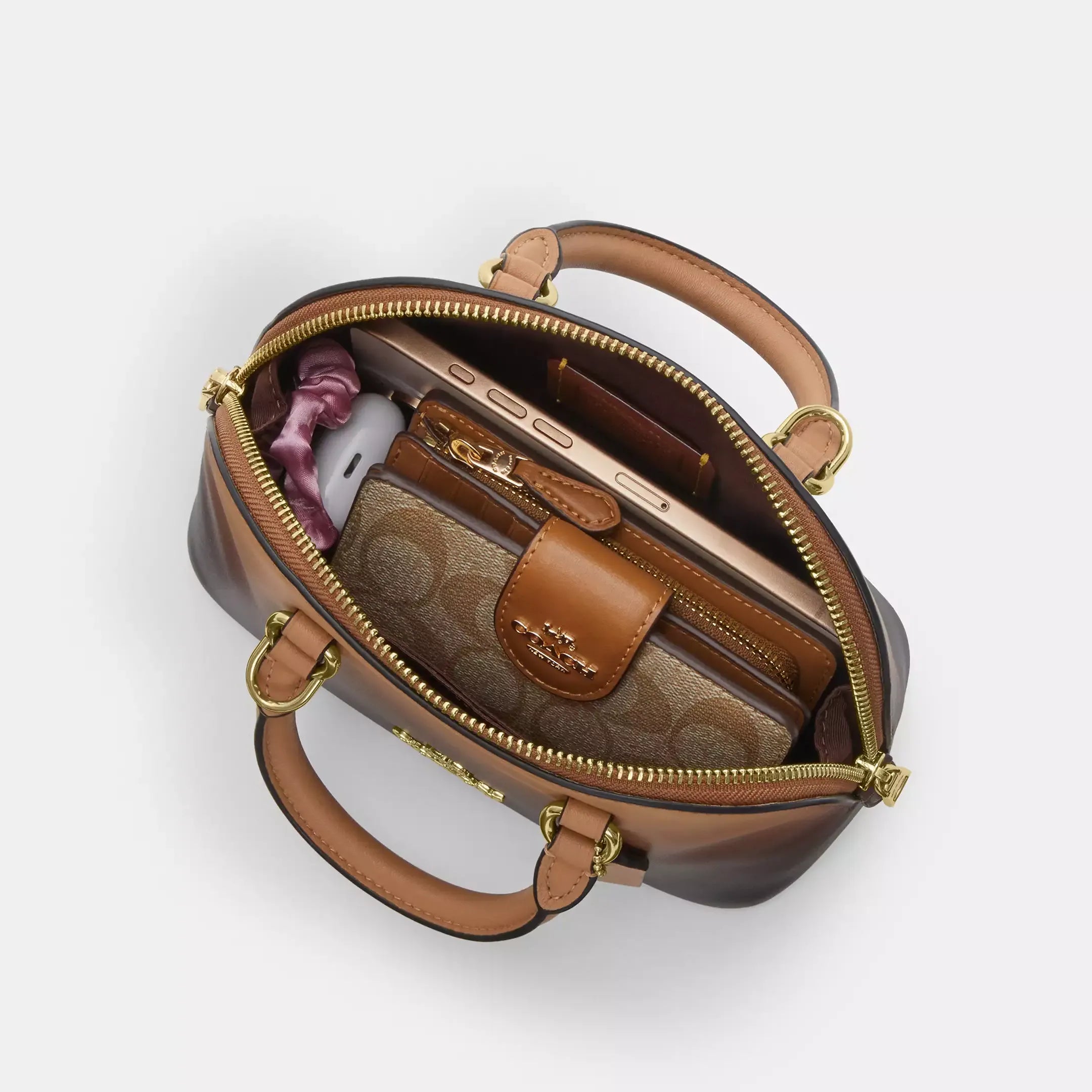 Coach Lara Mini Satchel Bag With Ombre