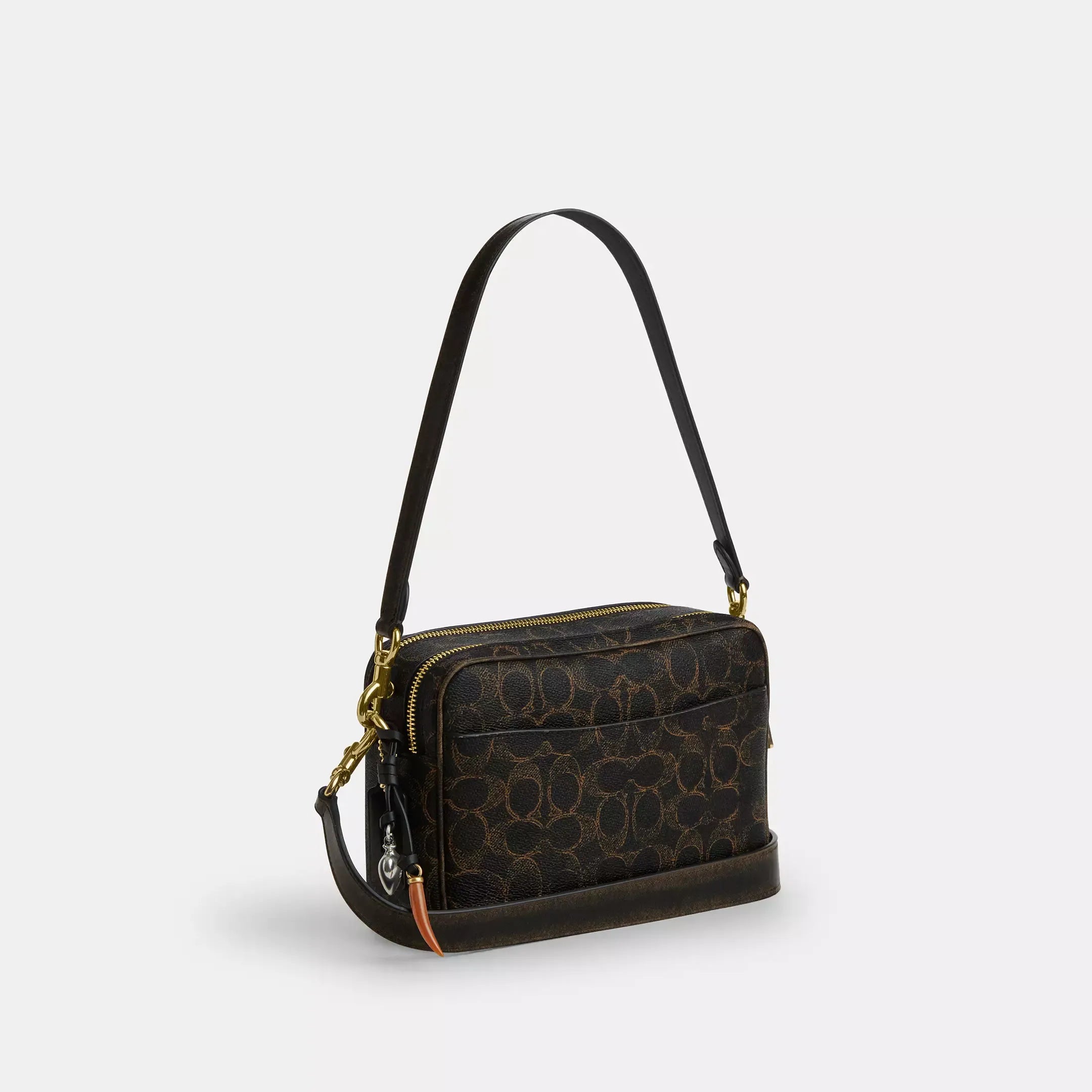 Coach Carey Crossbody Bag In Loved Signature Canvas With Charms