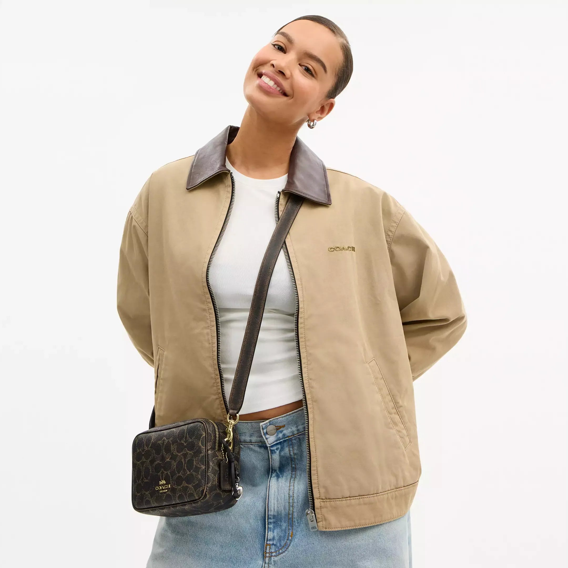 Coach Mini Carey Crossbody Bag In Loved Signature Canvas
