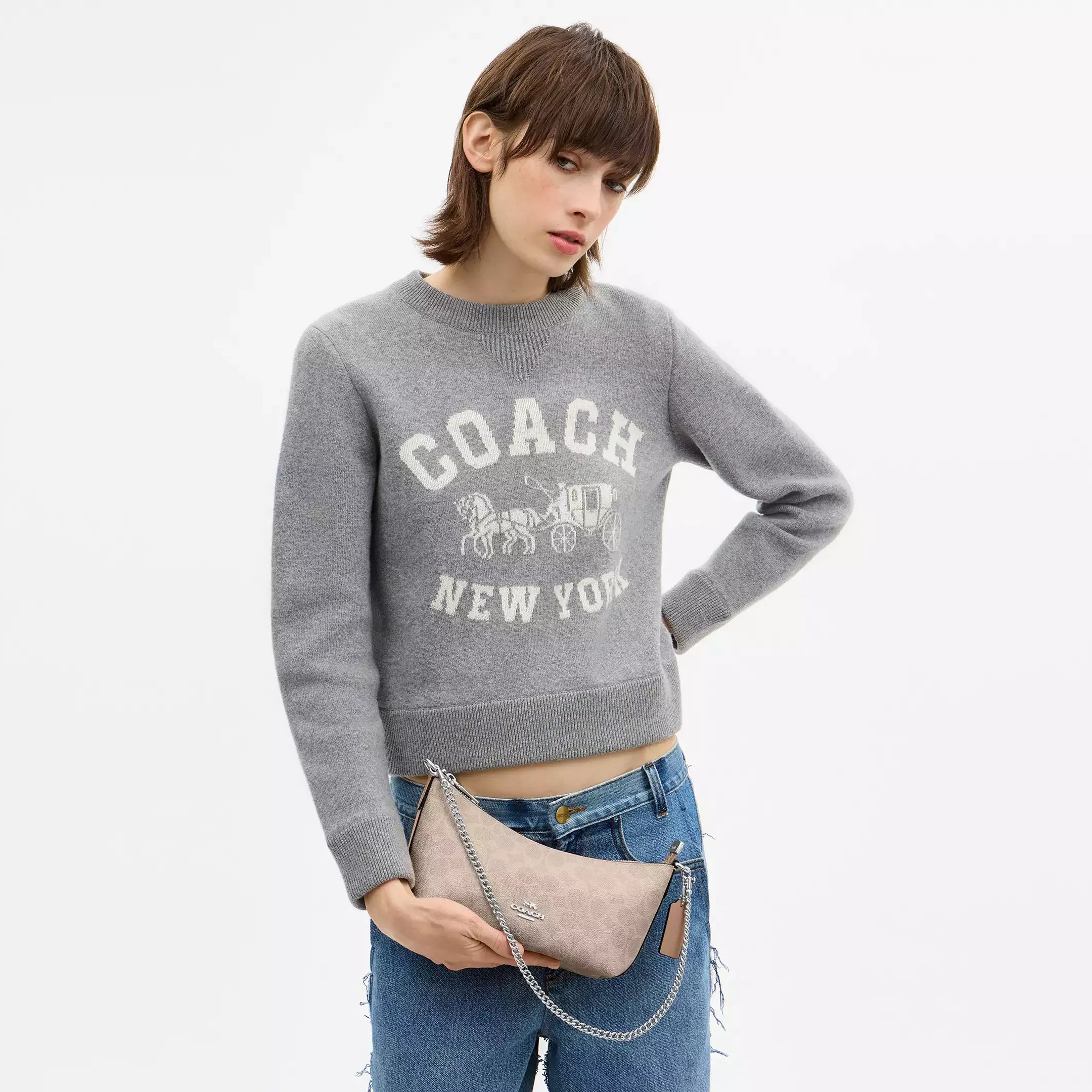 coach Caitlin Shoulder Bag In Signature Canvas