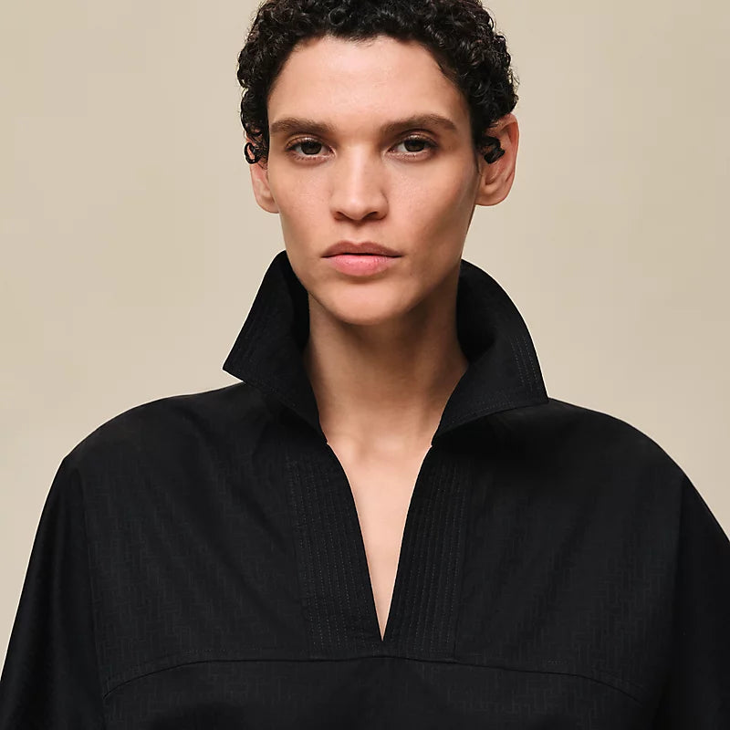 Hermès Cropped polo blouse
