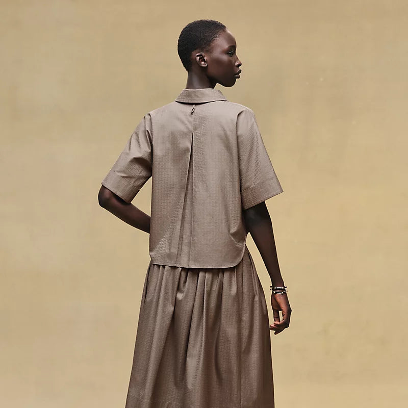 Hermès Cropped polo blouse