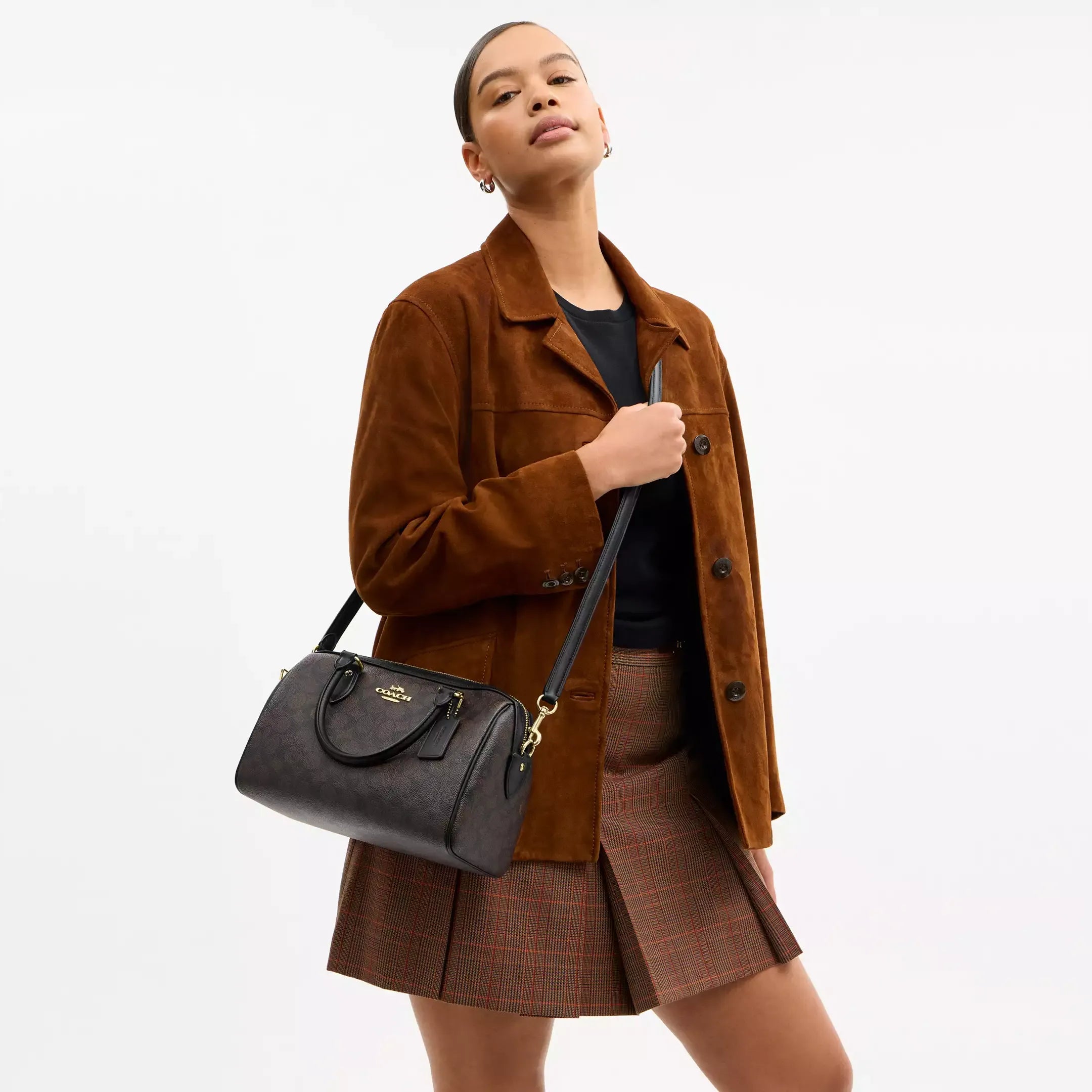Coach Rowan Satchel Bag In Signature Canvas