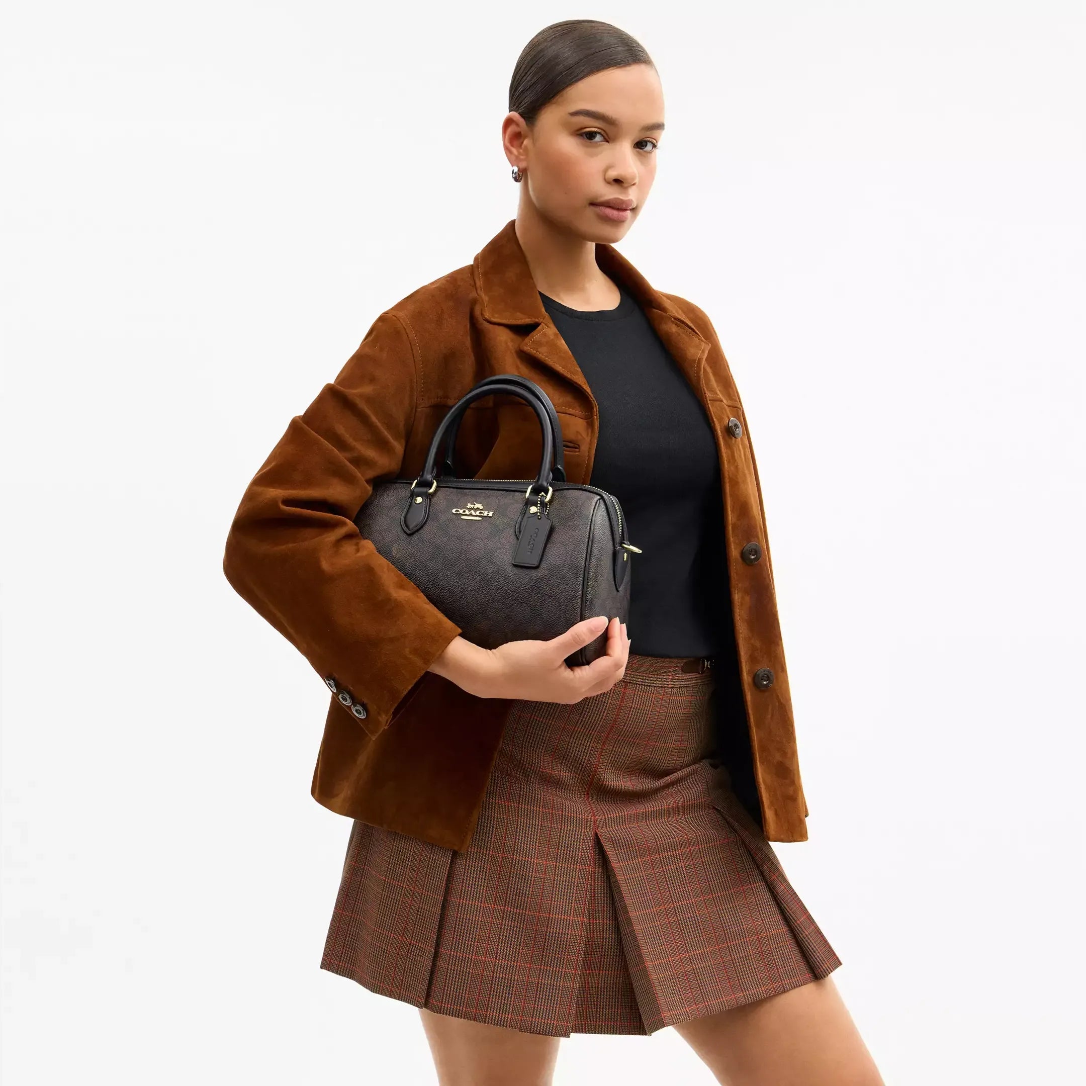 Coach Rowan Satchel Bag In Signature Canvas