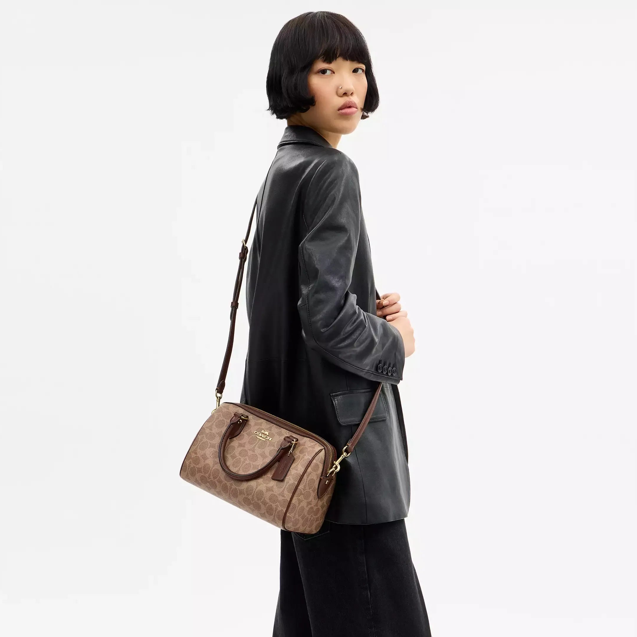 Coach Rowan Satchel Bag In Signature Canvas
