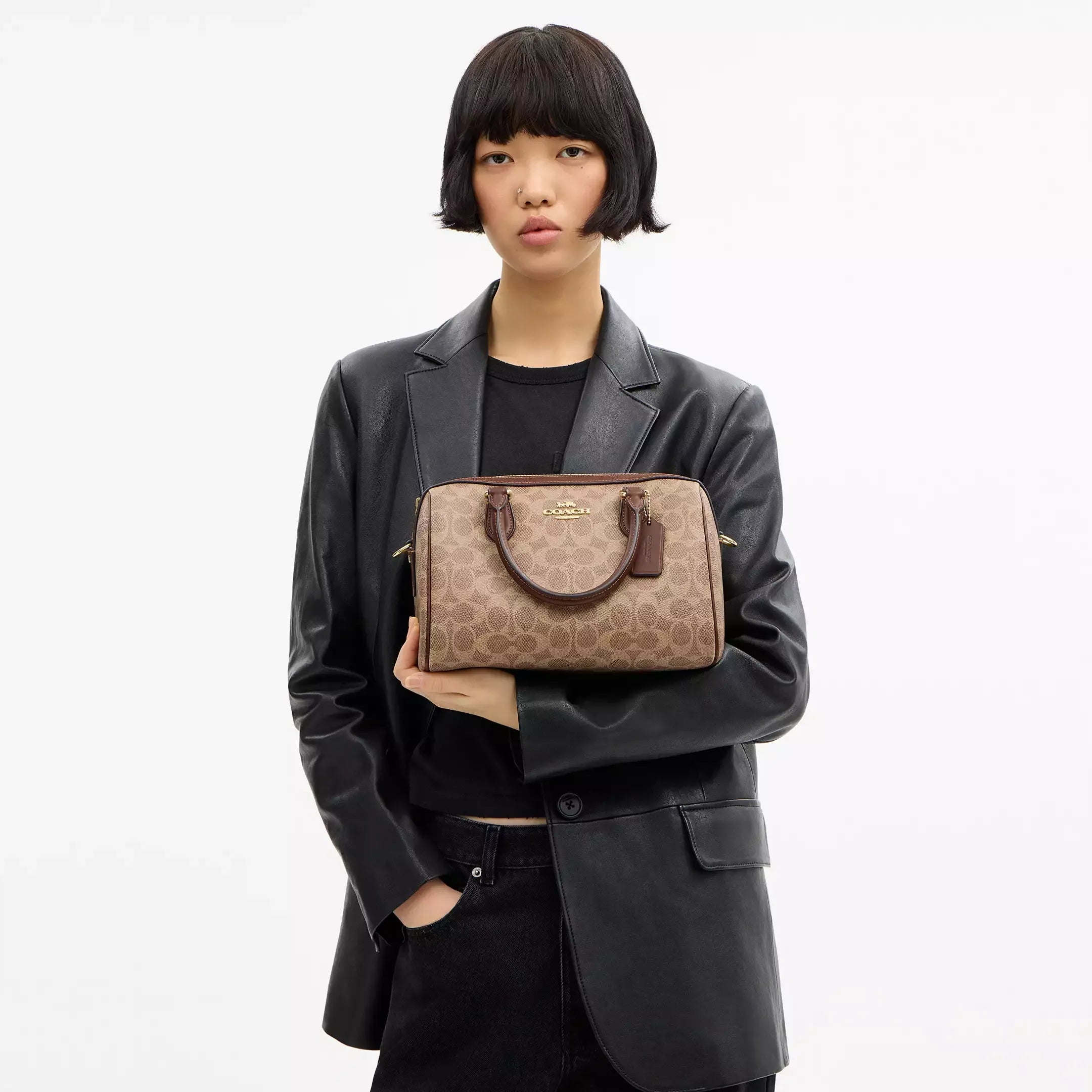 Coach Rowan Satchel Bag In Signature Canvas