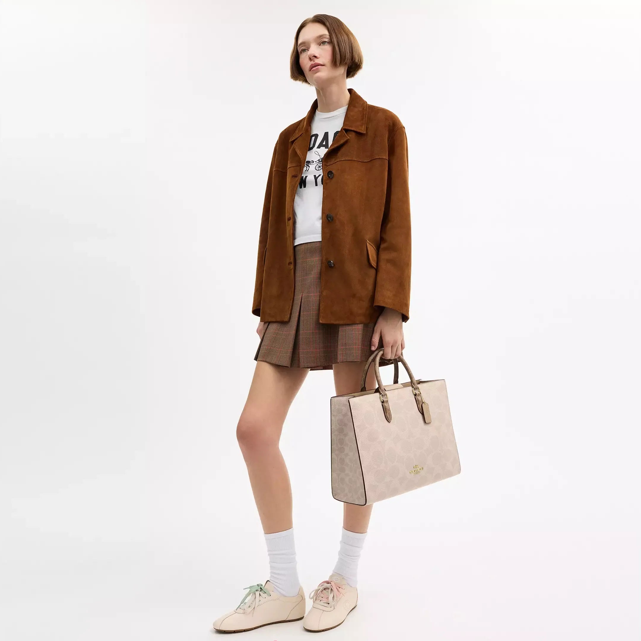 Coach Maggie Tote Bag In Blocked Signature Canvas