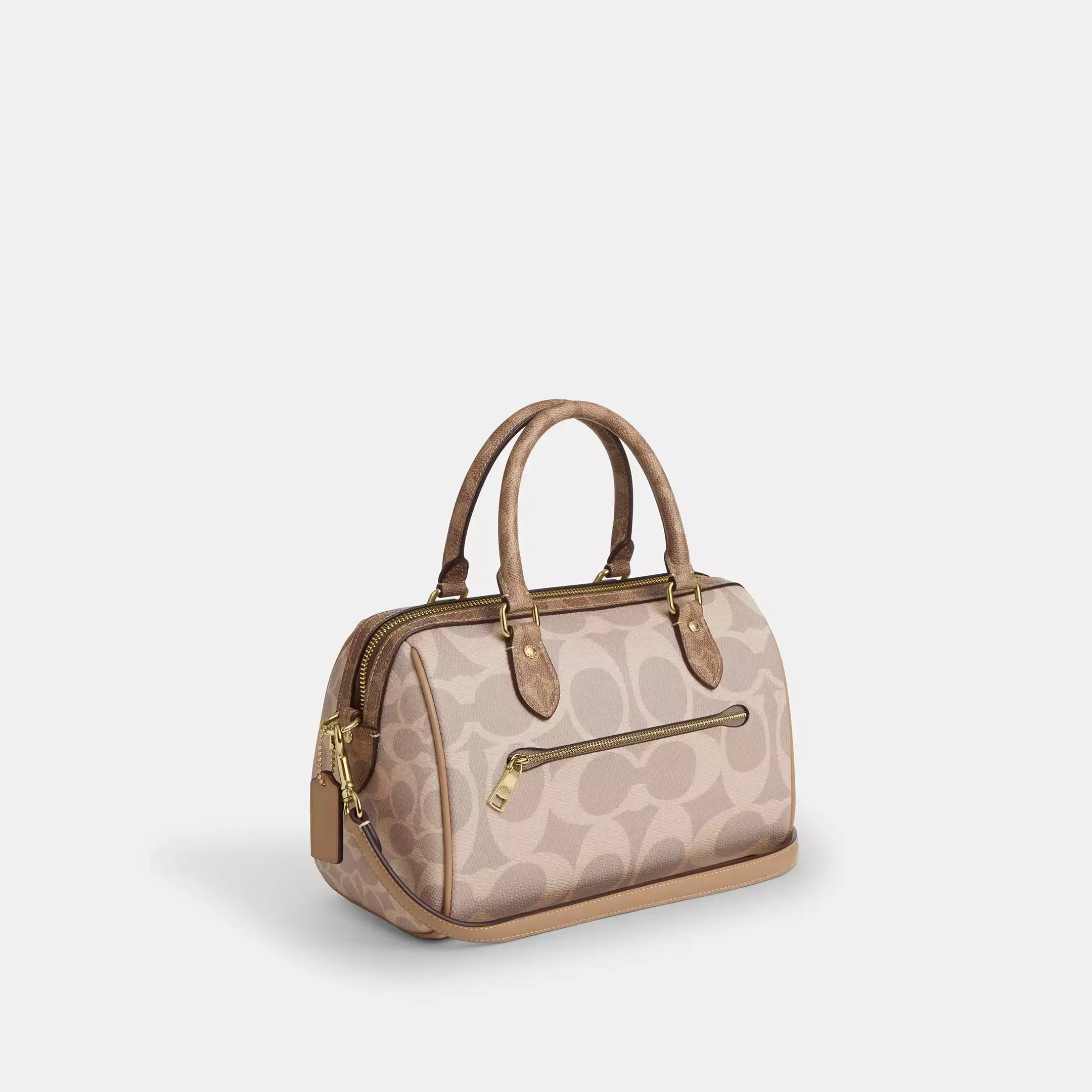 Coach Rowan Satchel Bag In Blocked Signature Canvas
