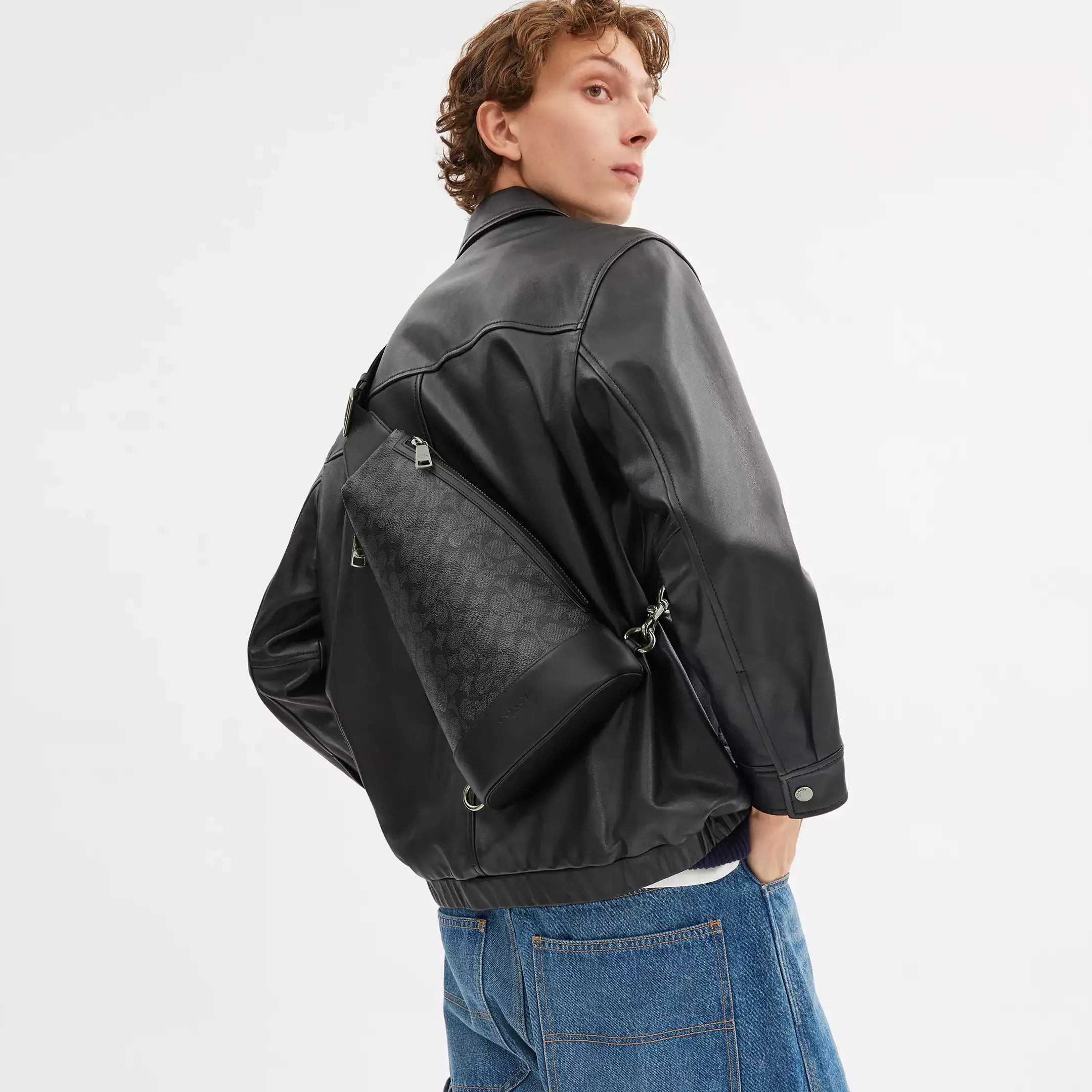 Coach Dominic Sling Pack In Signature Canvas