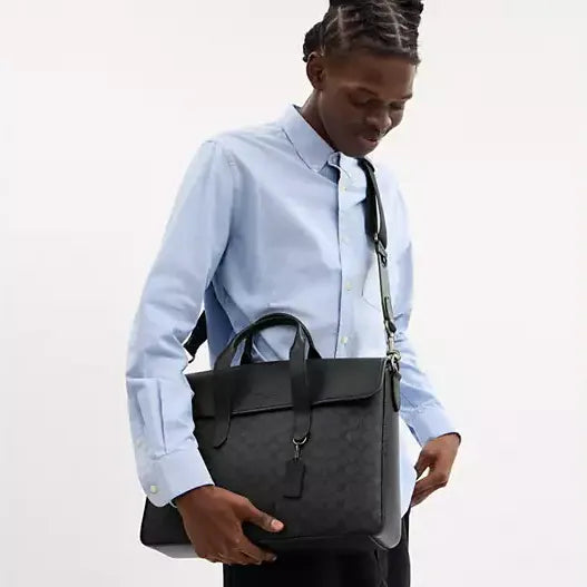 Coach Sullivan Portfolio Brief In Signature Canvas