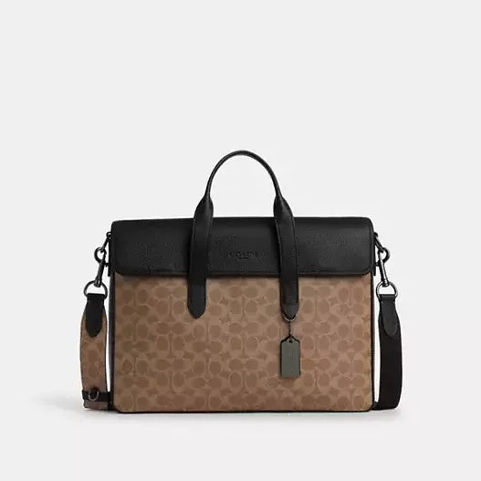 Coach Sullivan Portfolio Brief In Signature Canvas