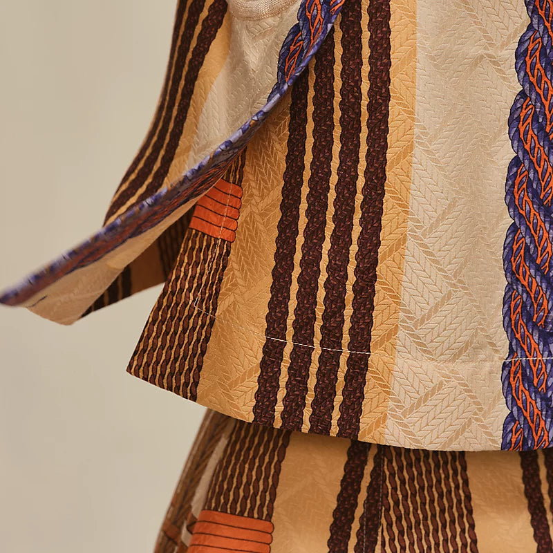 Hermès "Dressage Tressage" short mixed knit tank top