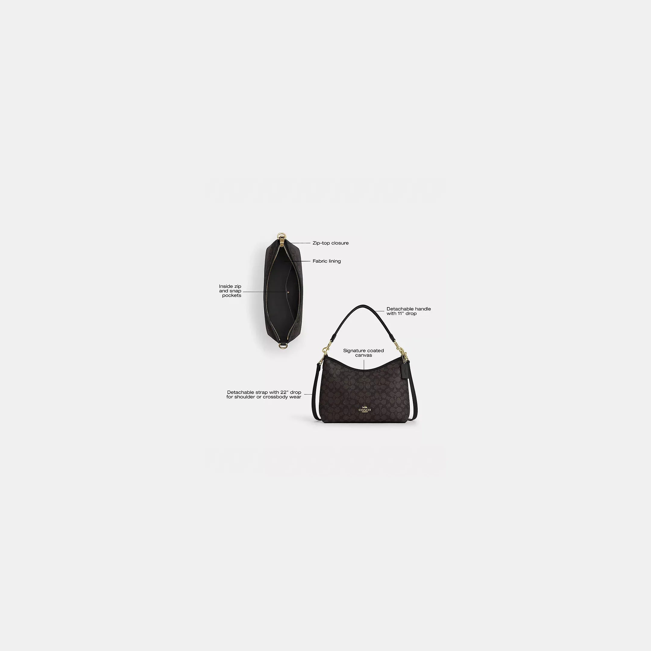 Coach Laurel Shoulder Bag In Signature Canvas