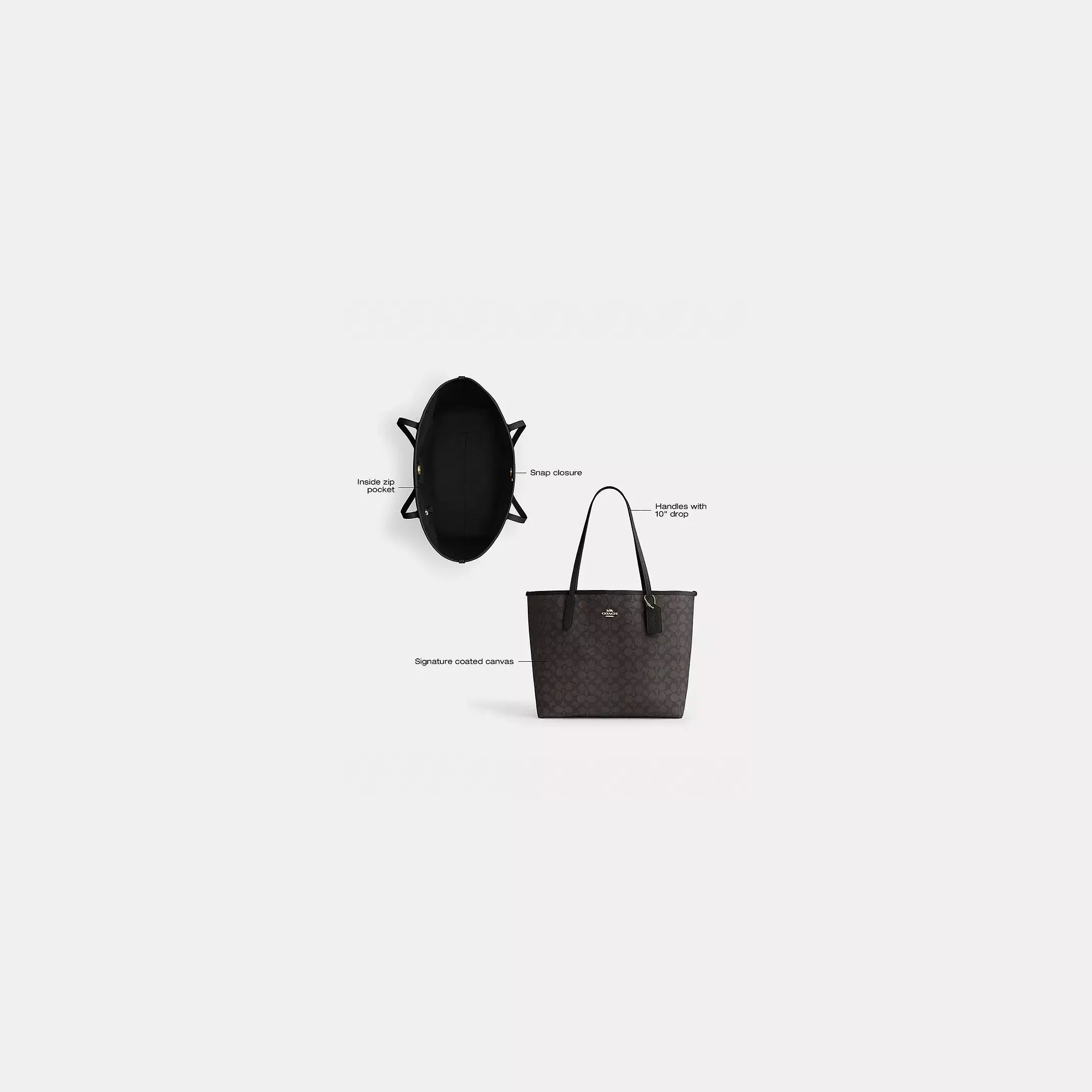 Coach City Tote Bag In Signature Canvas