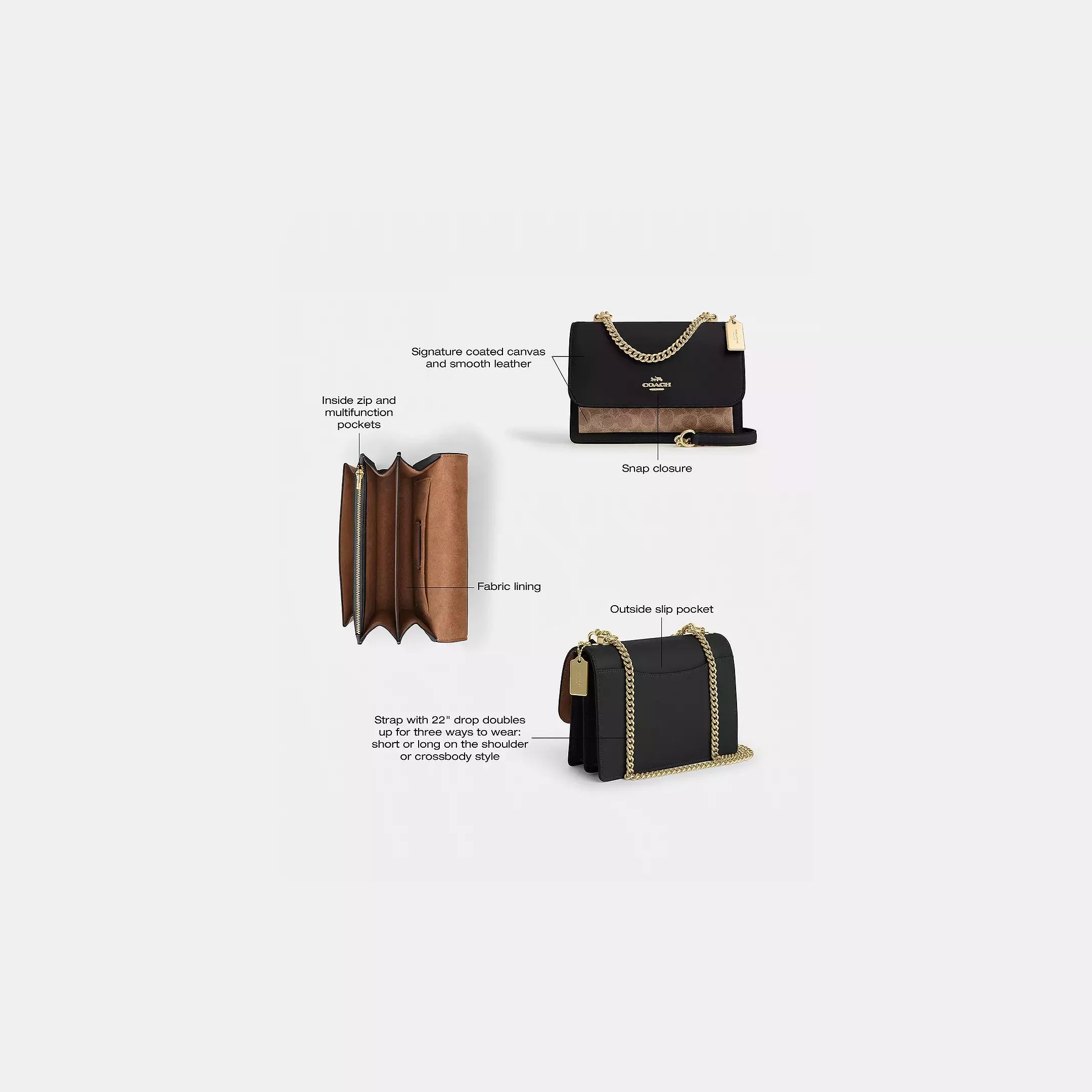 Coach Klare Crossbody Bag In Signature Canvas