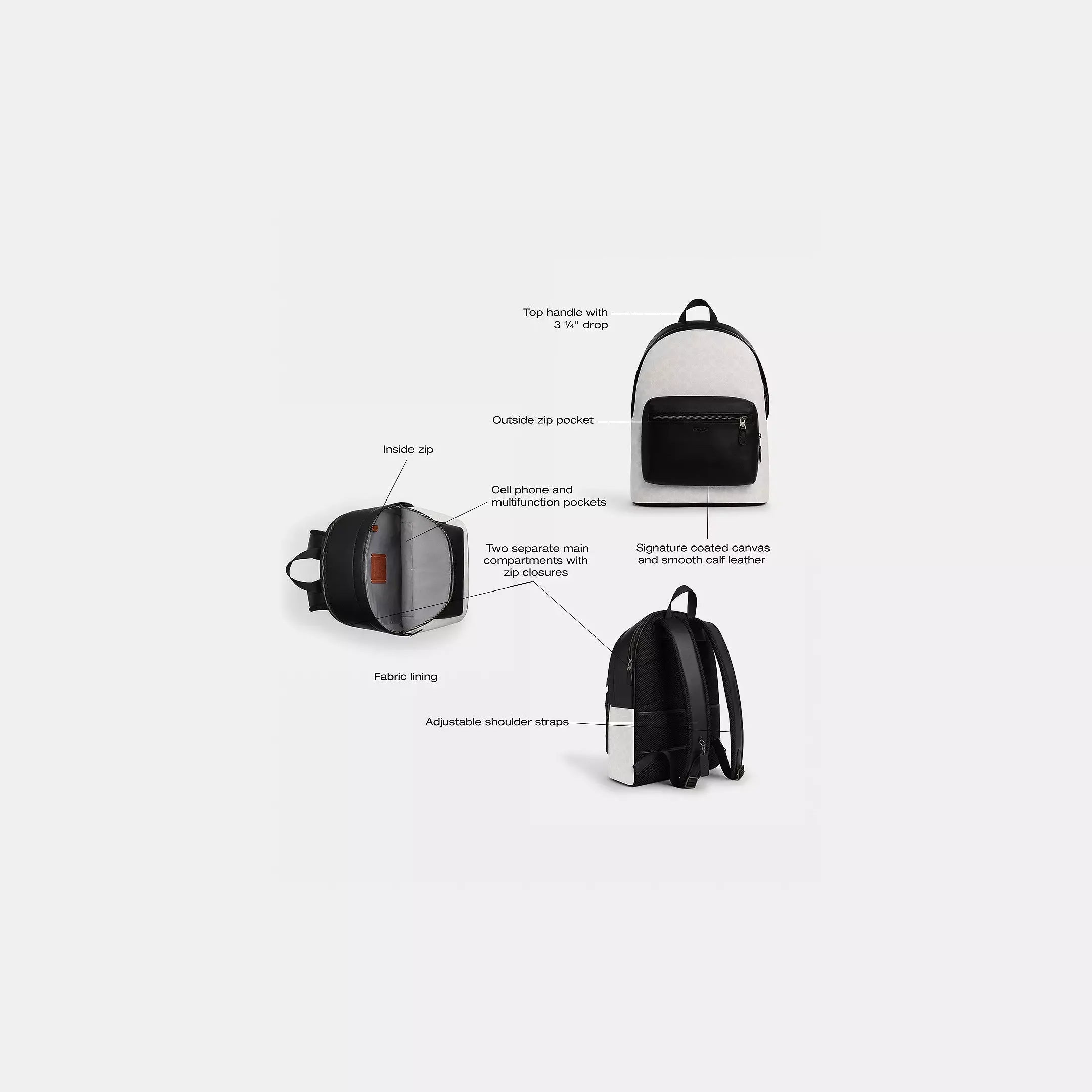 Coach West Backpack In Signature Canvas
