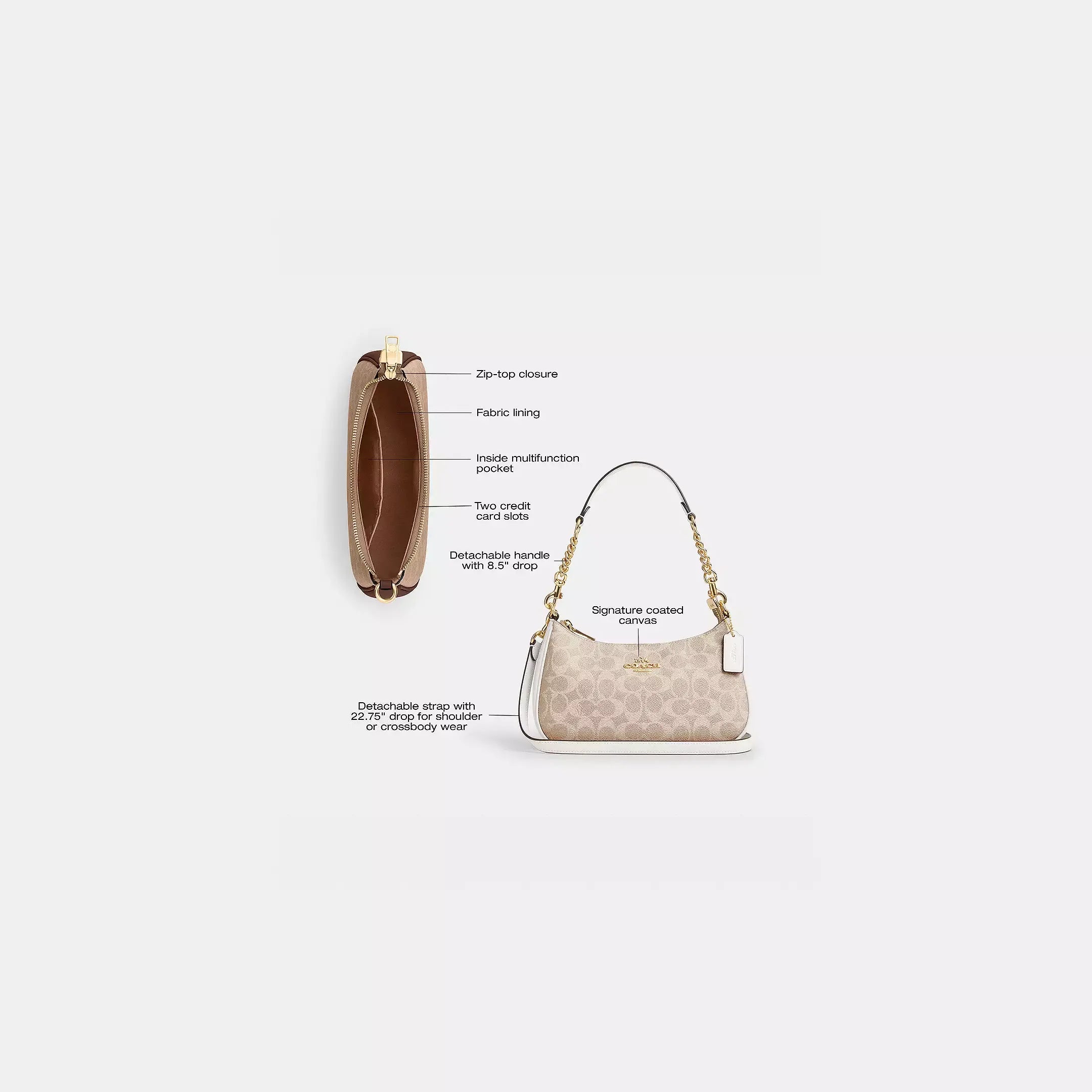 Coach Teri Shoulder Bag In Signature Canvas