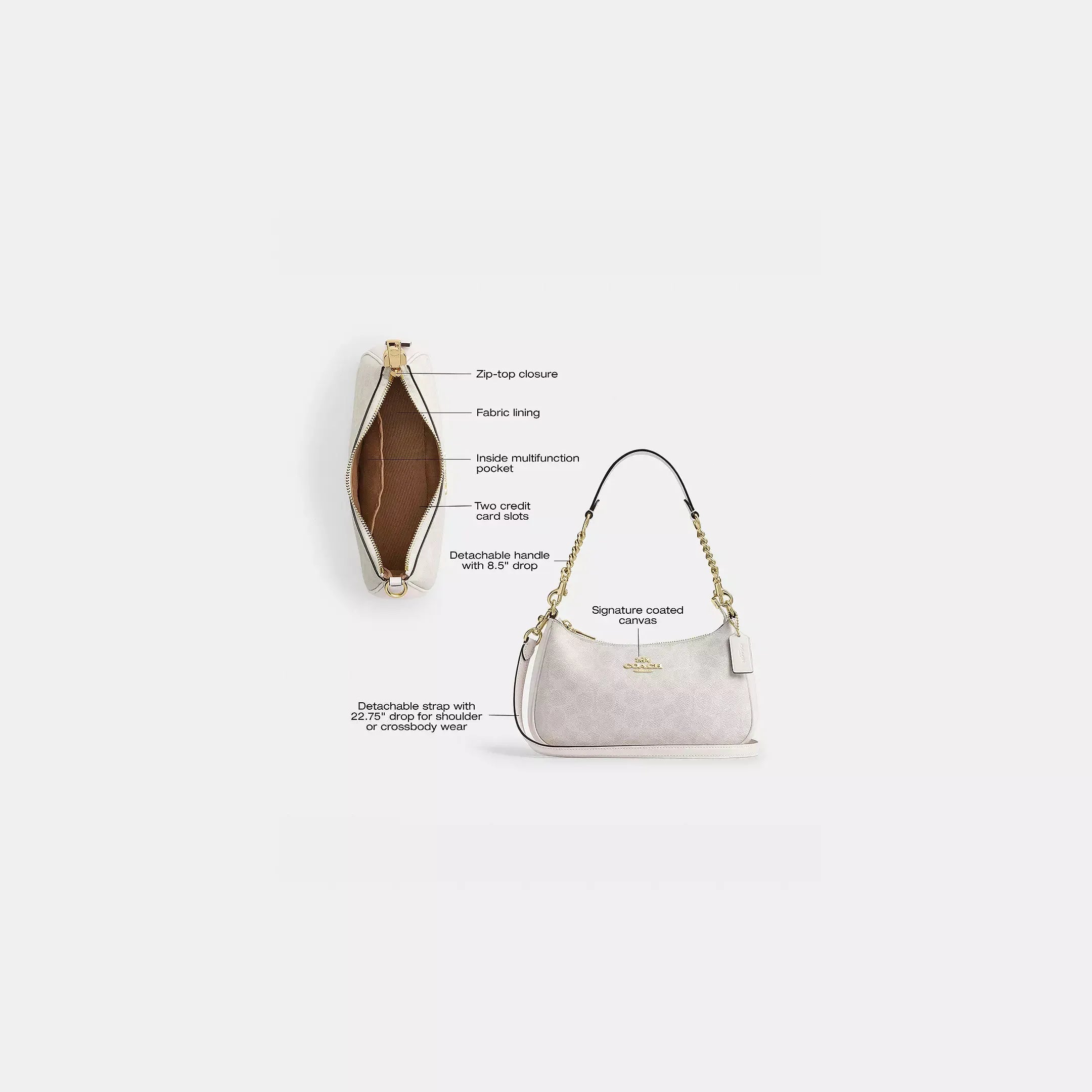 Coach Teri Shoulder Bag In Signature Canvas