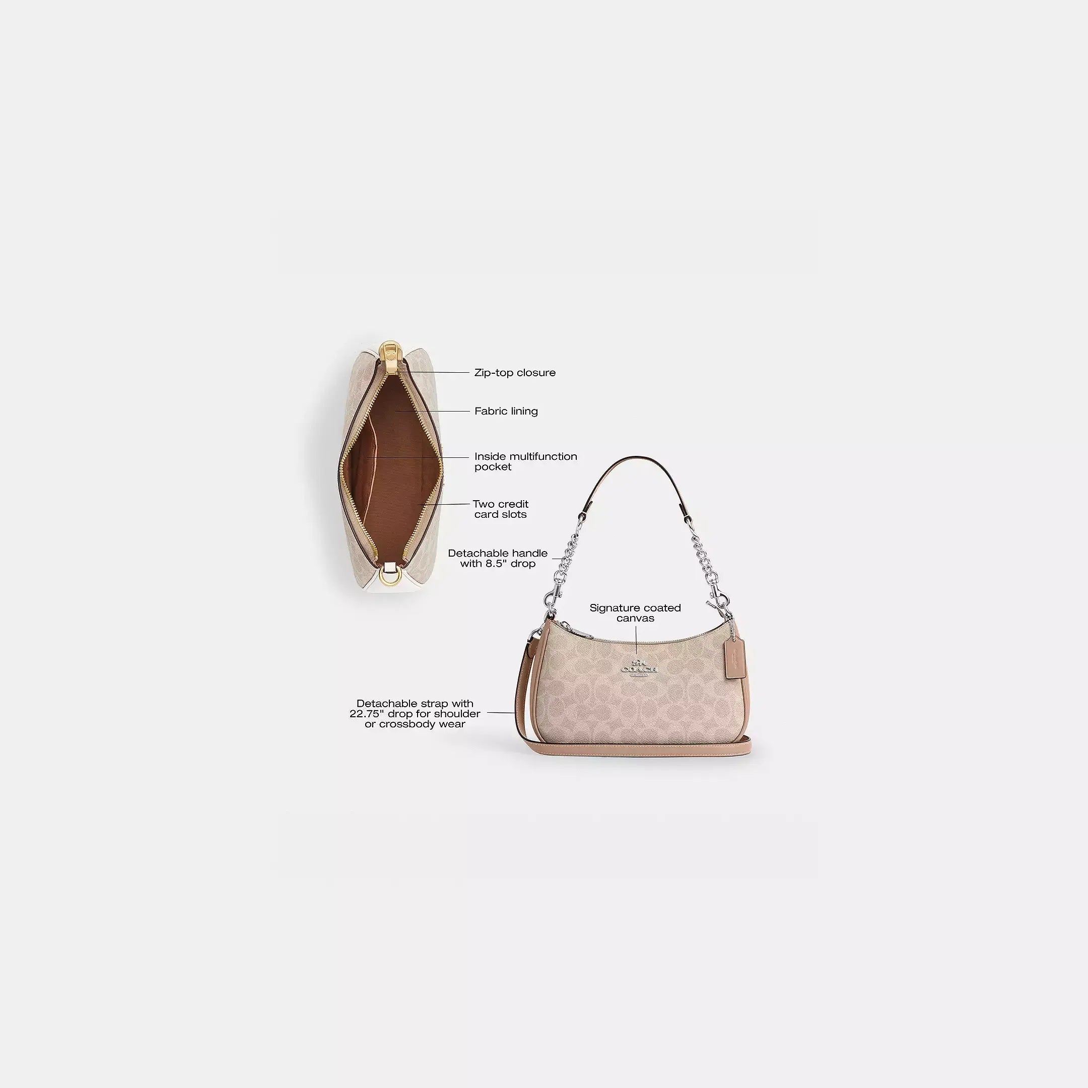 Coach Teri Shoulder Bag In Signature Canvas