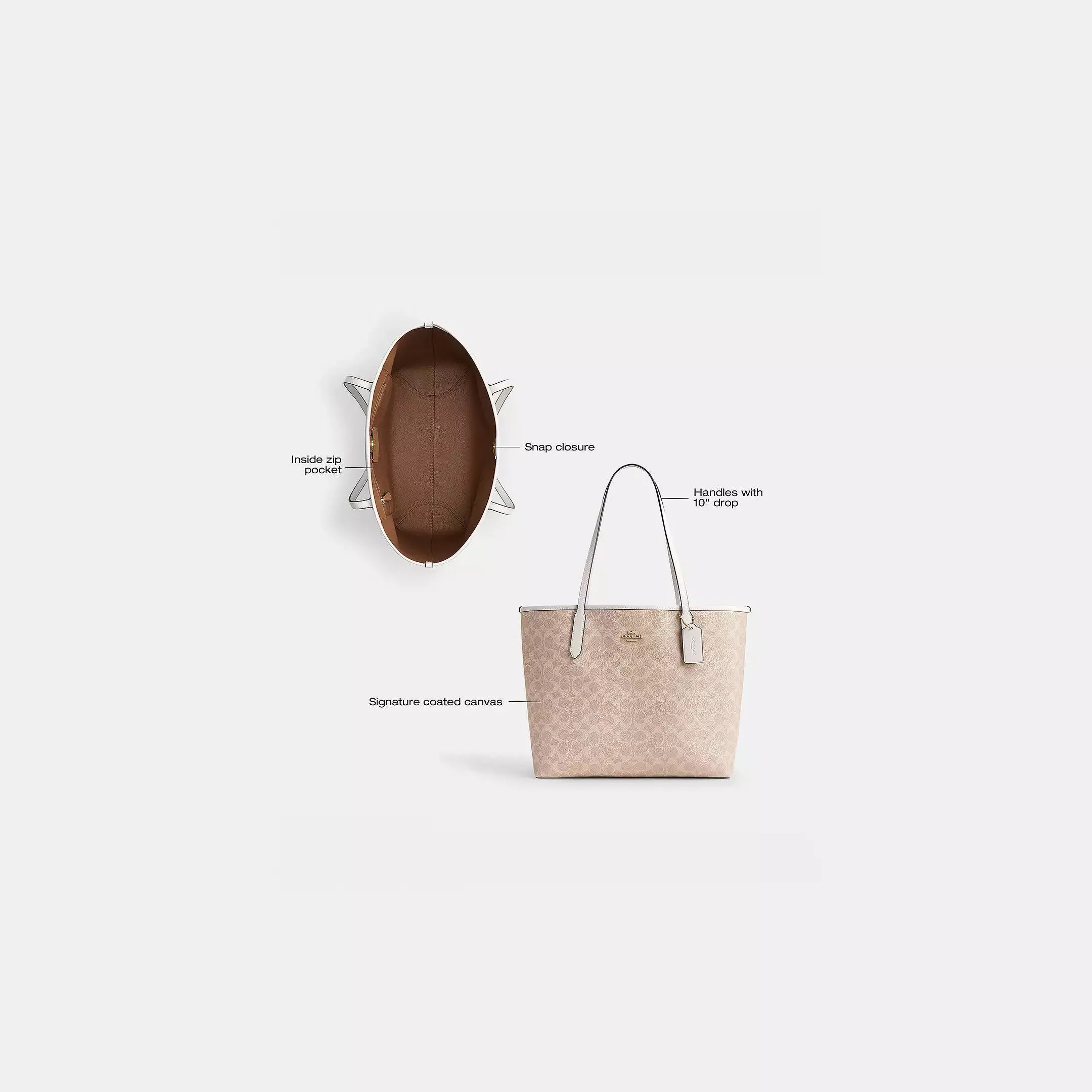 Coach City Tote Bag In Signature Canvas