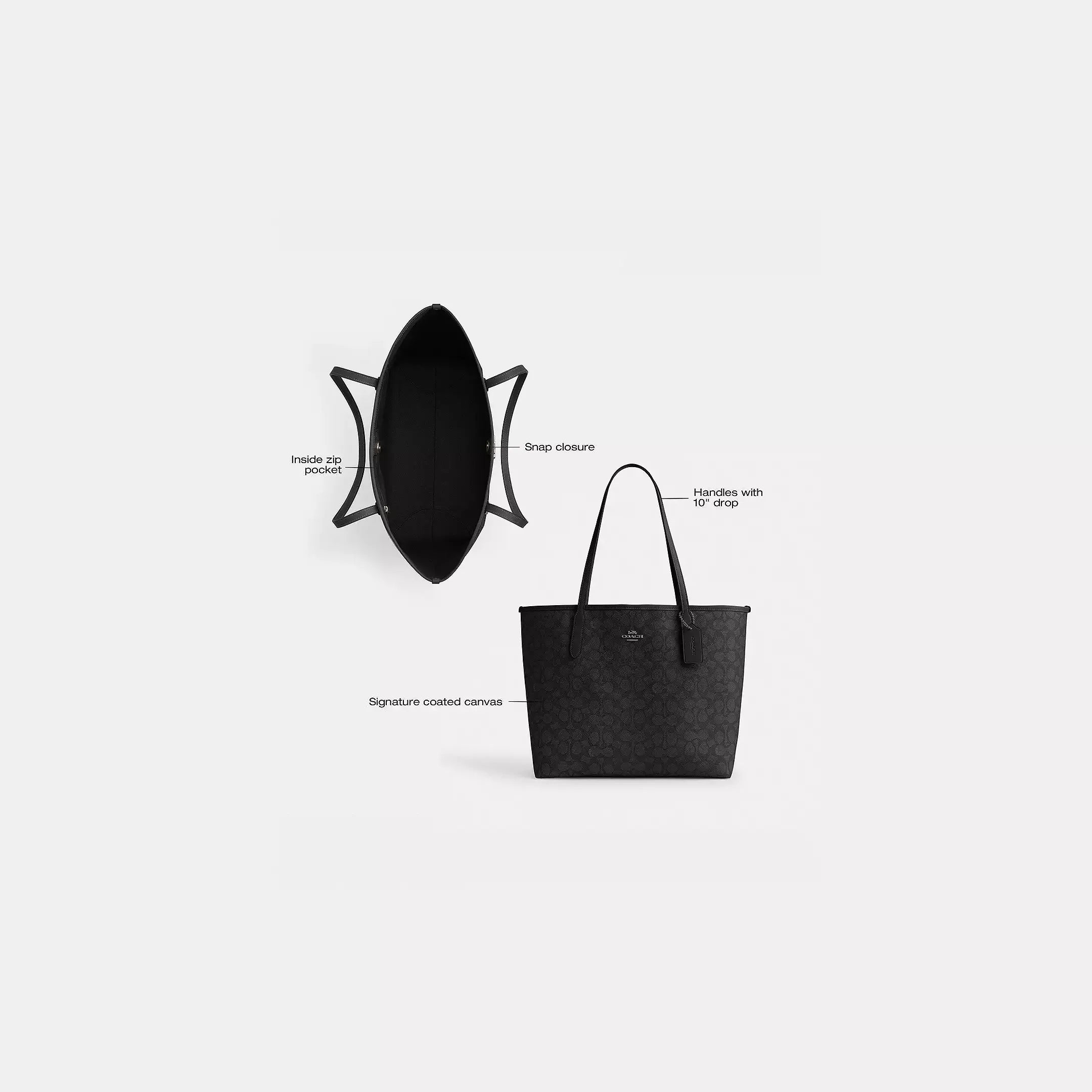 Coach City Tote Bag In Signature Canvas