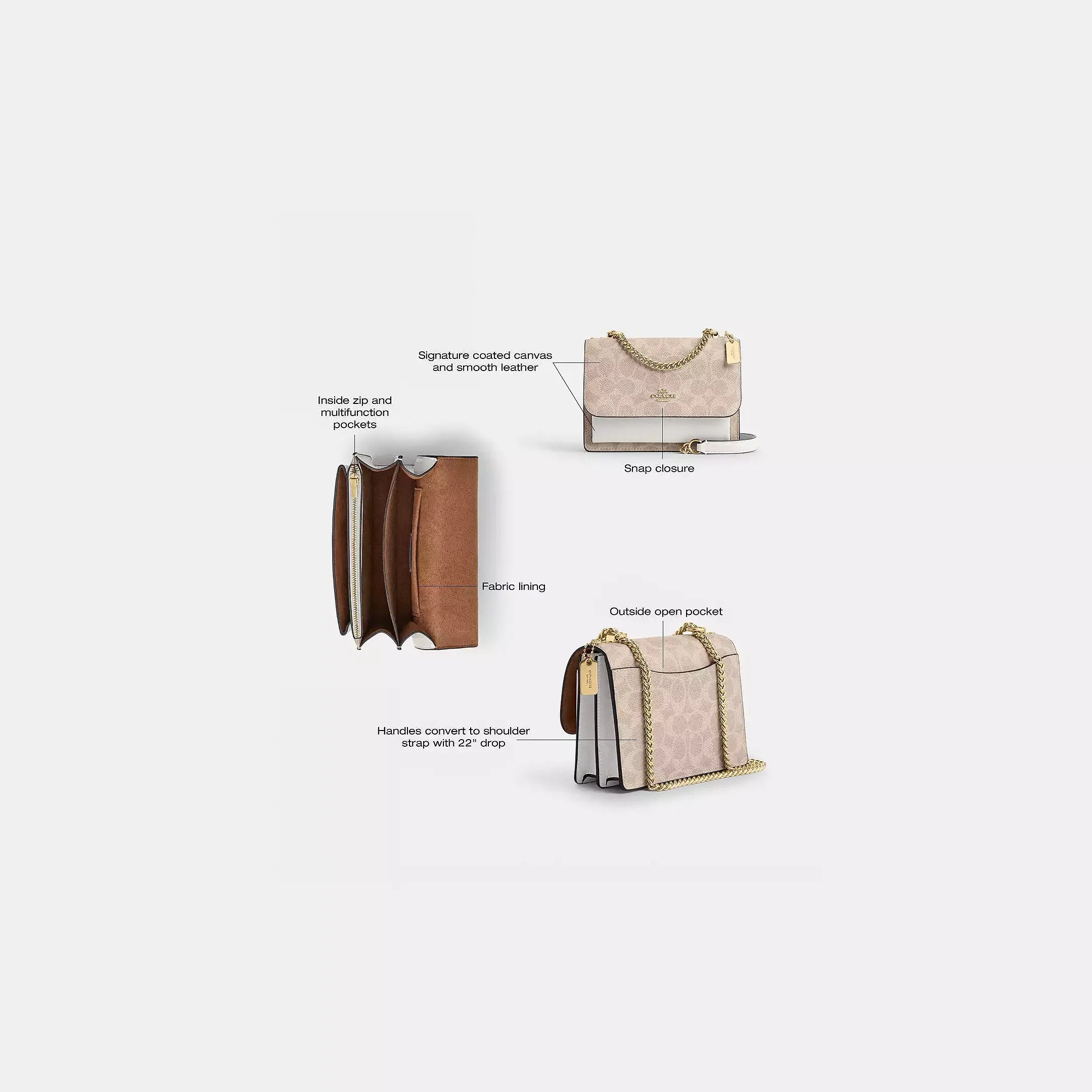 Coach Mini Klare Crossbody Bag In Signature Canvas