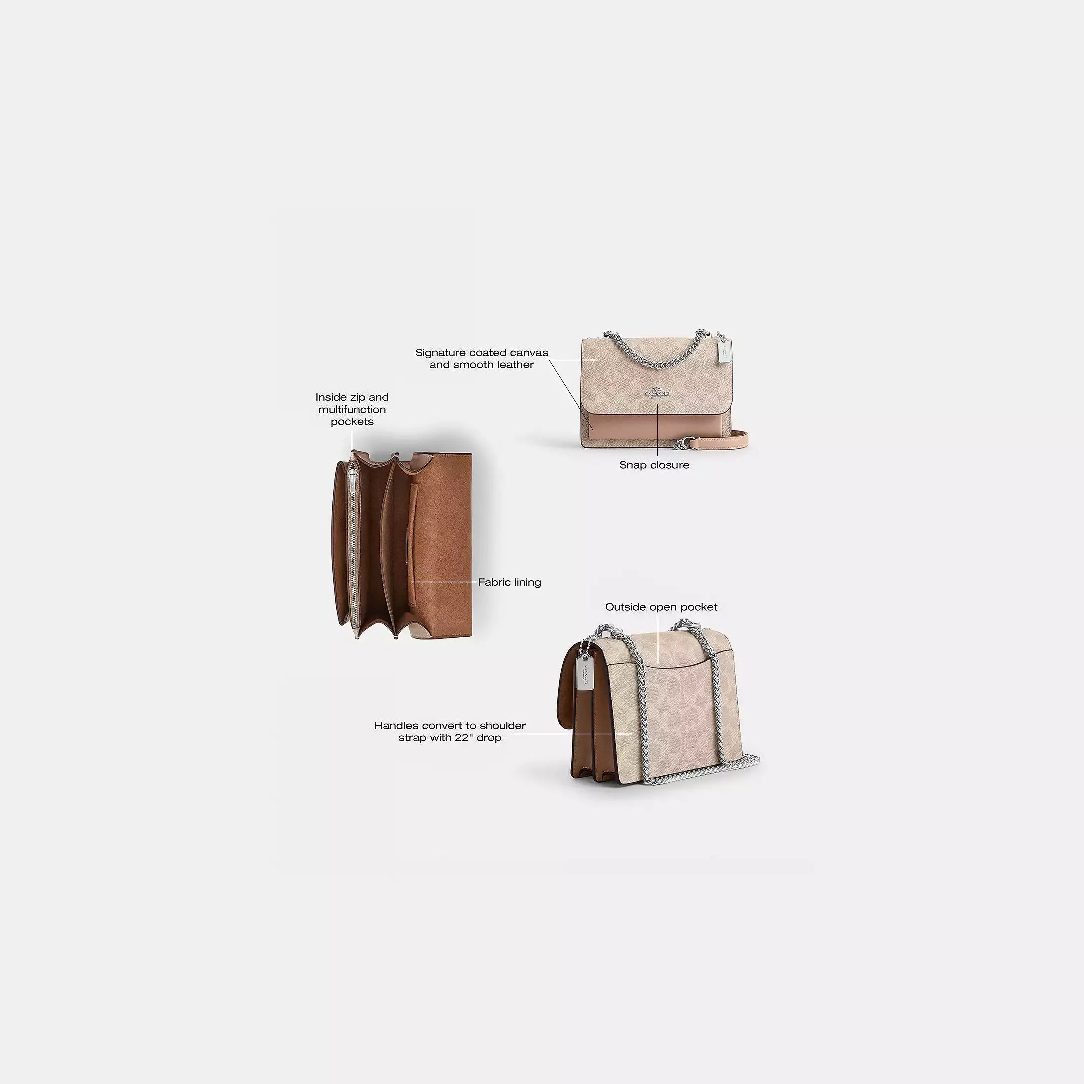 Coach Mini Klare Crossbody Bag In Signature Canvas