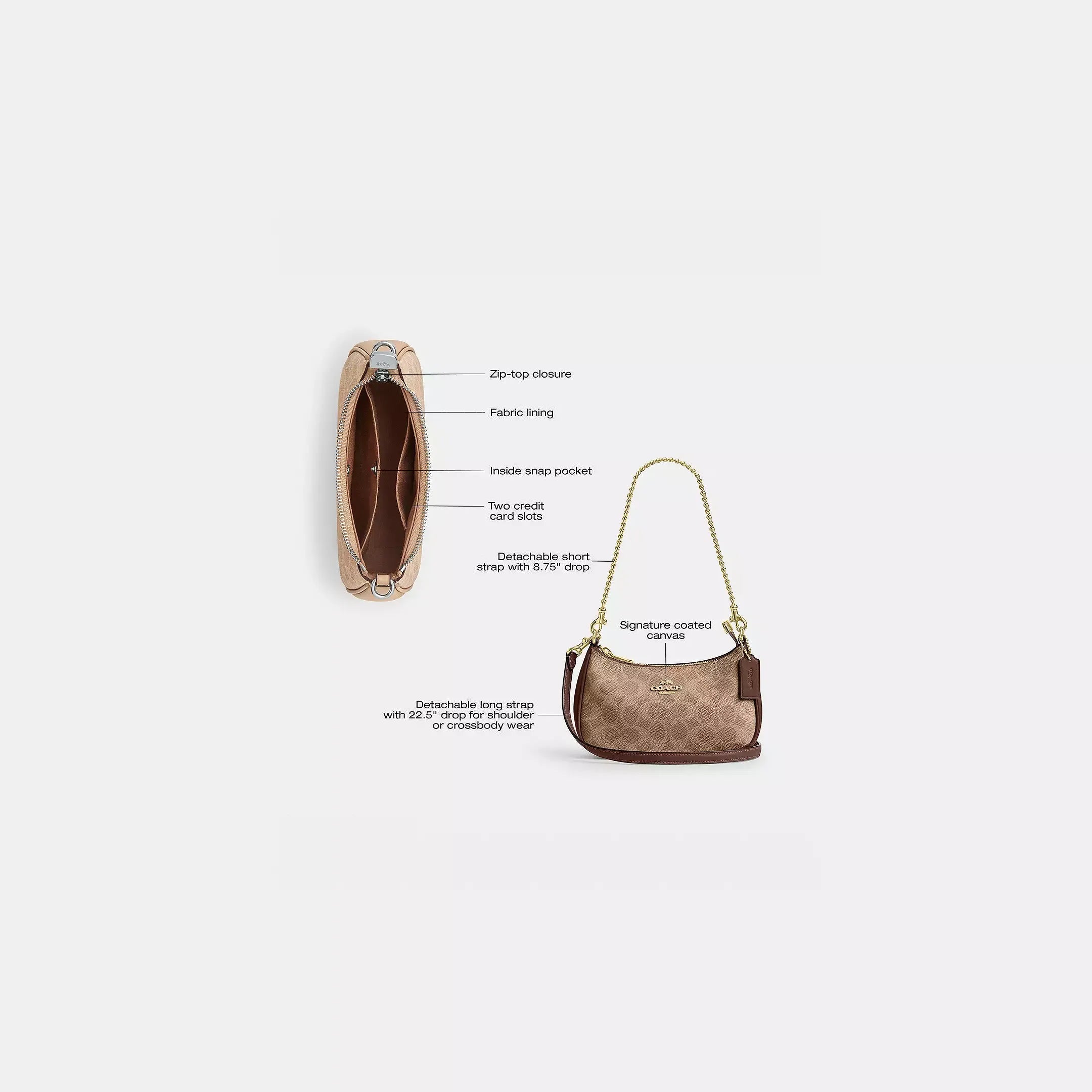 Coach Teri Mini Crossbody Bag In Signature Canvas