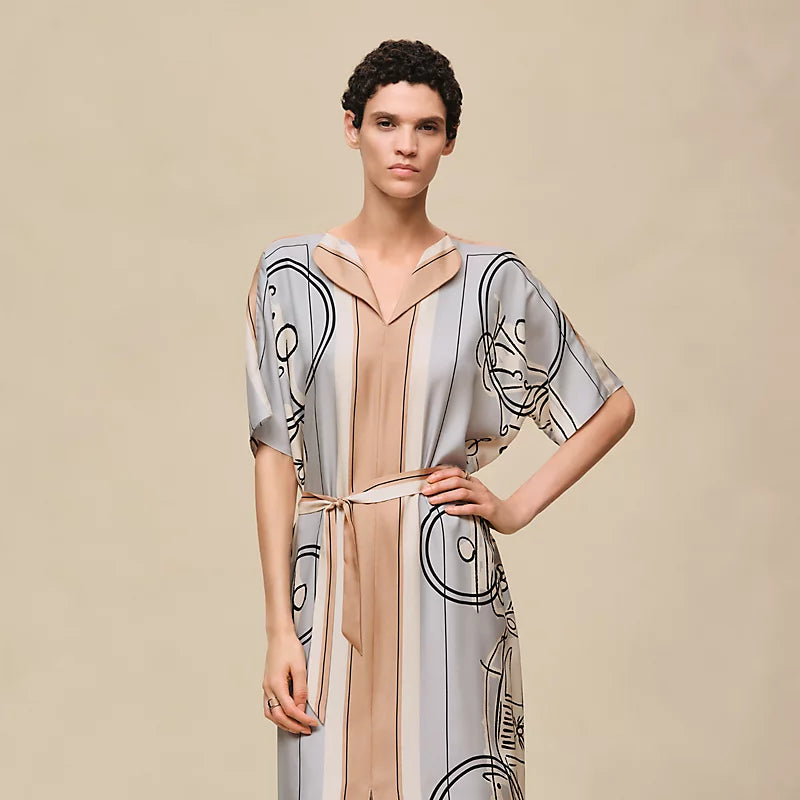 Hermès "Ex-Libris a Main Levee" caftan