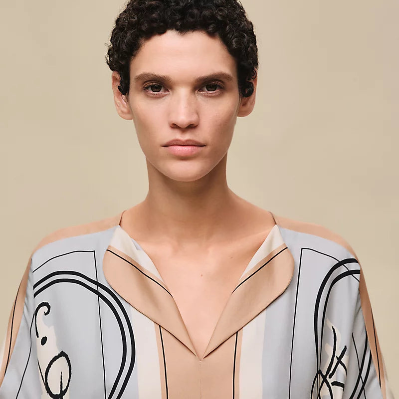 Hermès "Ex-Libris a Main Levee" caftan