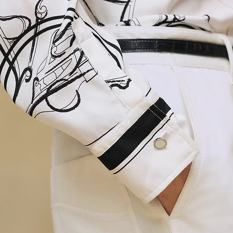 Hermès "Ex-Libris a Main Levee" classic shirt